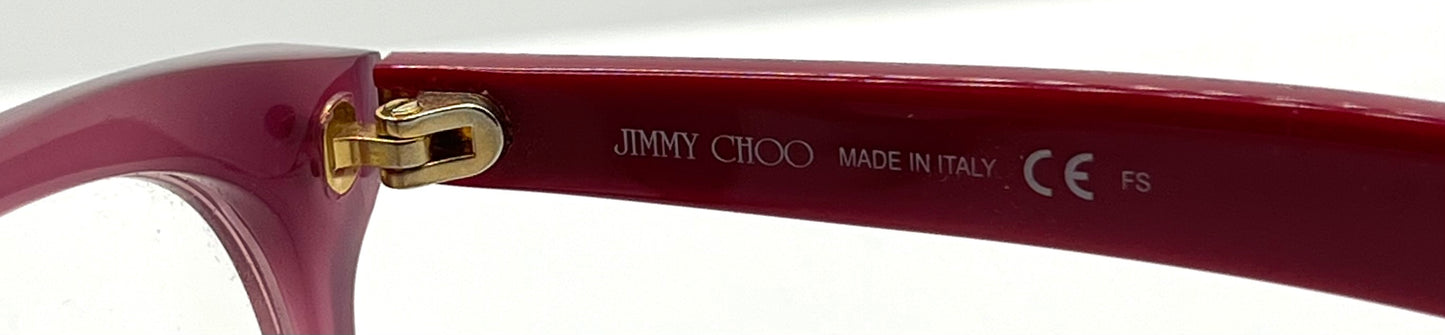 Jimmy Choo JC205 QHO Pink Glitter Eyeglasses-New-Unworn-Italy-47mm