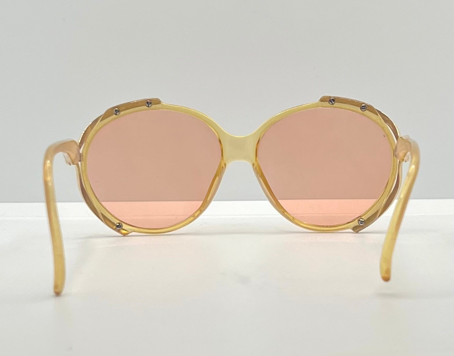 Vintage Christian Dior 2189 Sunglasses-Crystal Honey Optyl w/New, Custom Rose Lenses