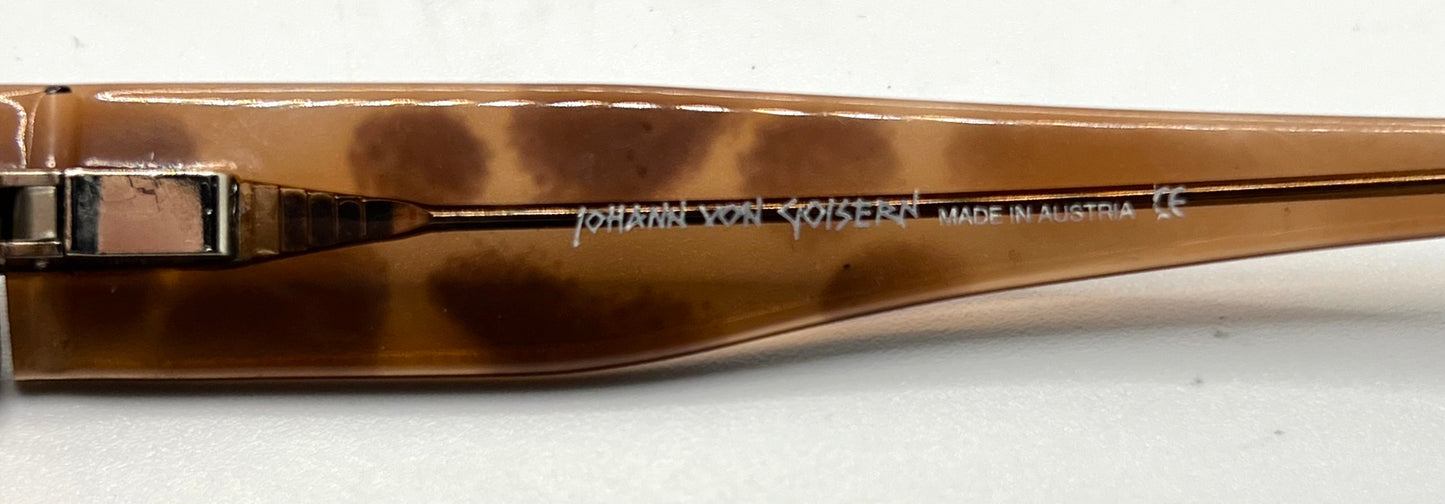 Johann Von Goisern MOD.537 Sunglasses w/New Solid-Amber Custom Lenses-Austria-NOS