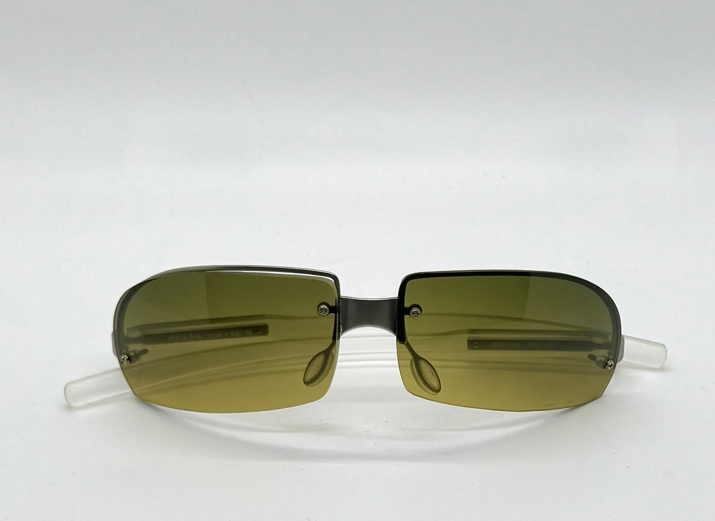 Prada SPR 72A Vintage Shield Sunglasses-Gradient Lenses-Y2K-Italy-Deadstock/New