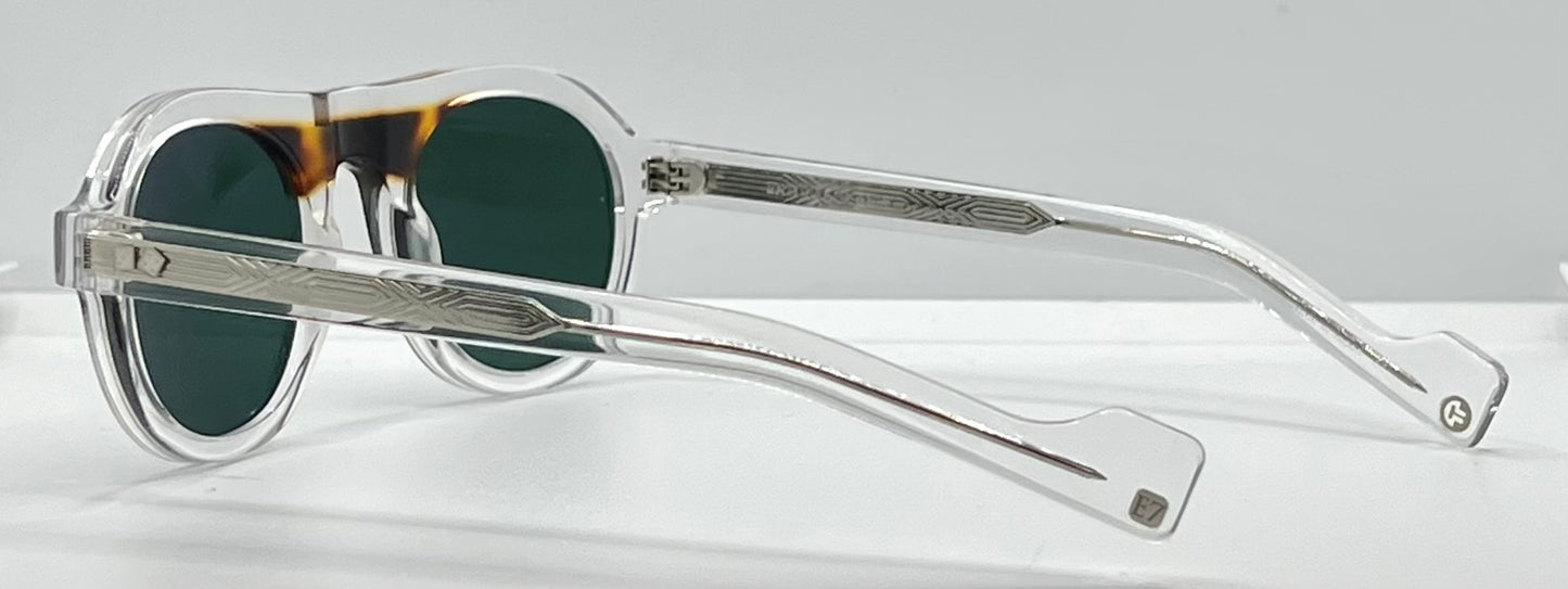 ENTOURAGE OF 7 “DECKER”-CRYSTAL & TORTOISE-GREEN LENS-BRAND NEW / UNWORN-FULL KIT