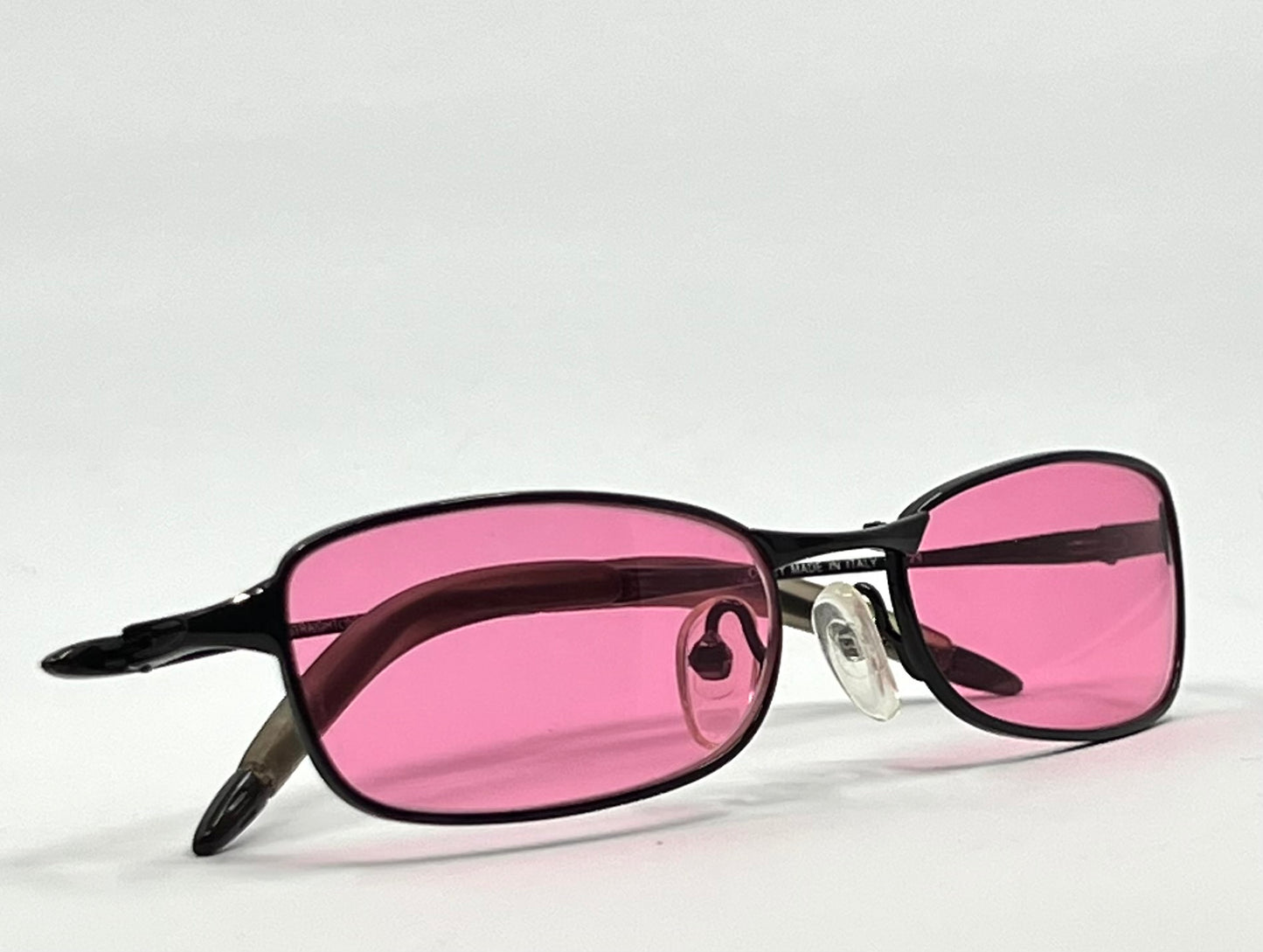Oakley Straight Line 2.0 11-729 Vintage Sunglasses w/New Solid Pink Custom Tined Lenses-NOS/Unworn