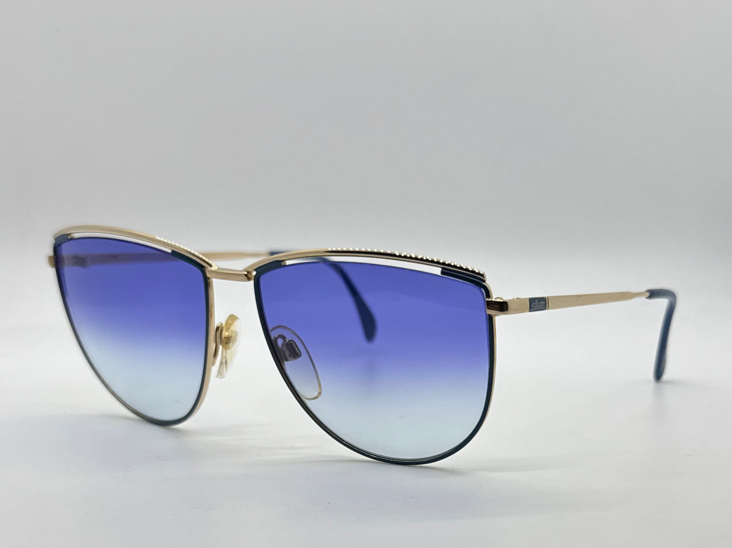Silhouette V6050 M6078 Vintage Sunglasses w/New Blue Gradient Custom Lenses–59mm-Austria