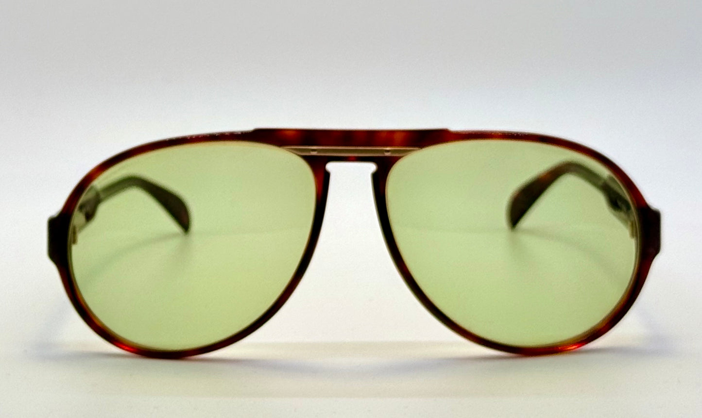 Vintage Silhouette M2095 Keyhole Aviator-Tortoise Acetate & Custom Olive Drift Lenses