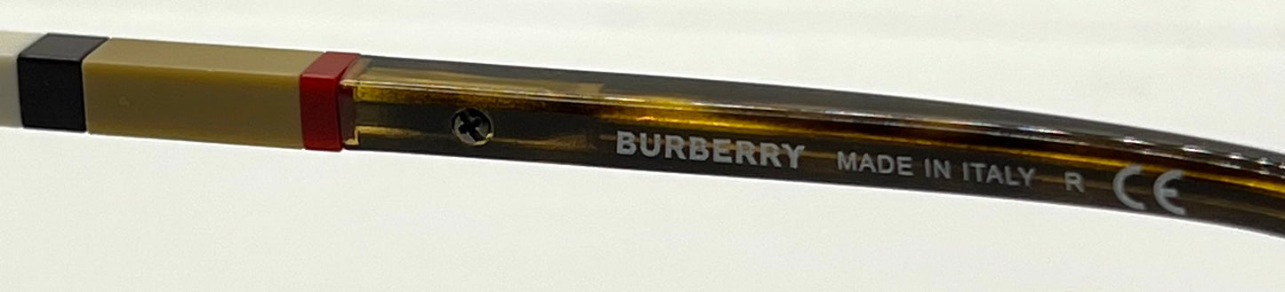 Burberry B1282 1008 Semi-Rimless Tortoise Glasses 55mm – Made in Italy