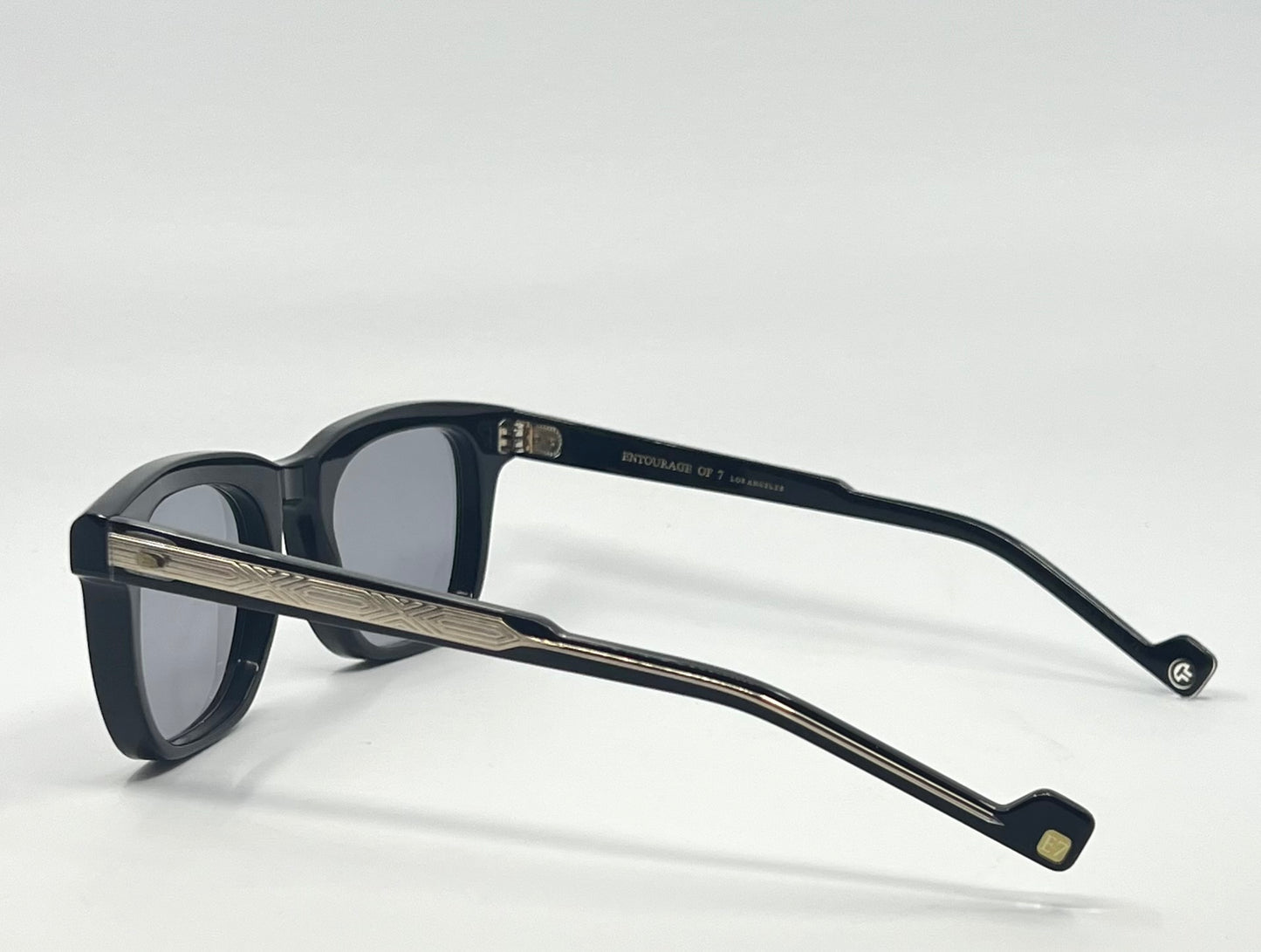 Entourage of 7 “Evander” Sunglasses w/New Solid Blue Custom Tinted Lenses-New/Unworn-Full Kit-Japan