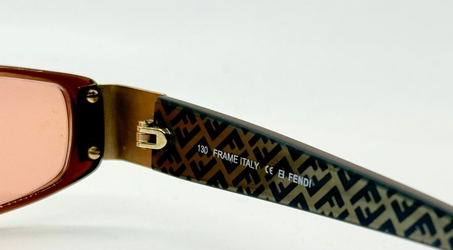 Fendi F645 238 Vintage Sunglasses–FF Monogram Arms-Deadstock/Unworn Italy