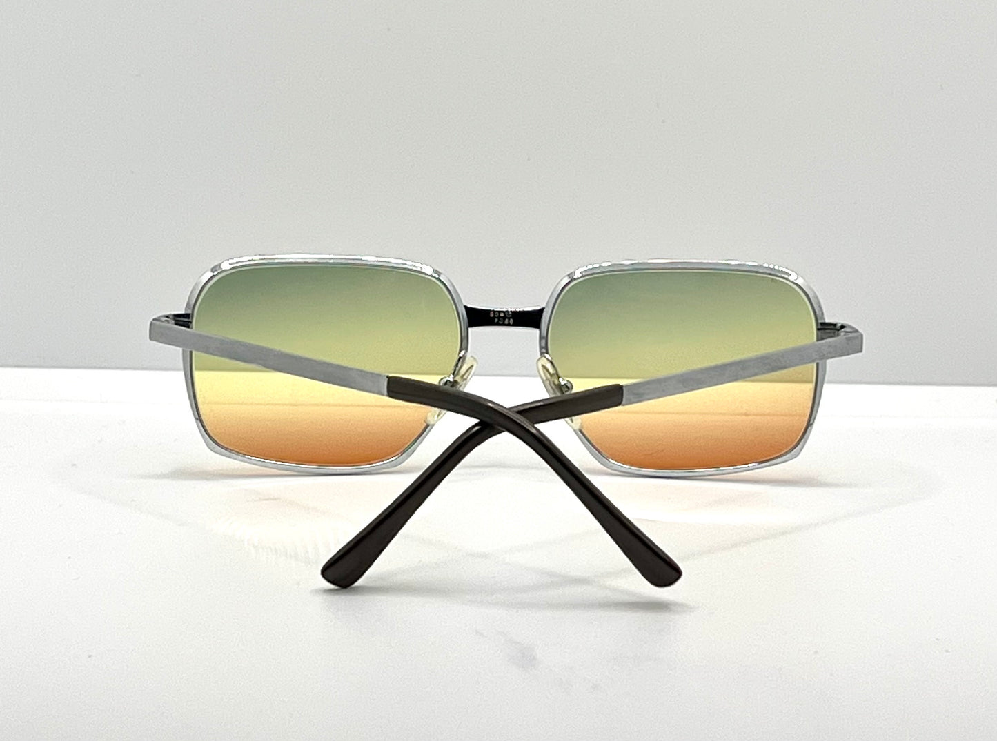 FAIRFIELD FO66-Vintage Sunglasses-Chrome Frame w/New, Custom Tri-Gradient Lenses-Deadstock-France 66mm