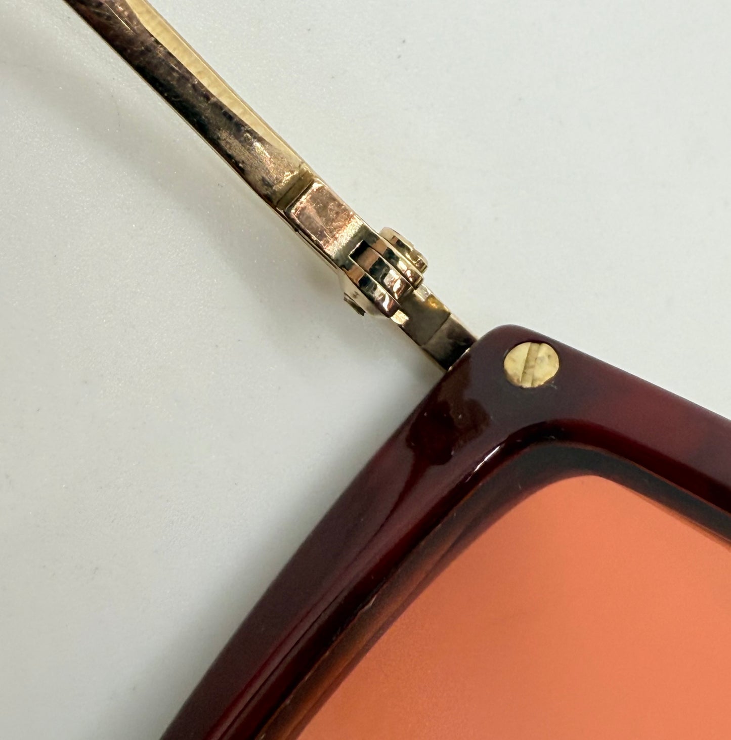 Silhouette SPX M 1703 C1349 Vintage CAT EYE Sunglasses w/New Red to Yellow Gradient Custom Lenses-60mm