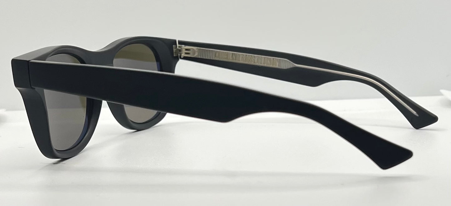 Cutler and Gross 1339 C04 Sunglasses-Matte Black-52mm-Full Kit-New/Unworn-Italy