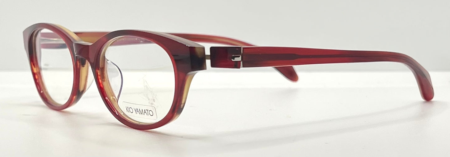 Kio Yamato KP-126U 49mm Red Oval Eyeglasses-New/Unworn-Japan Handmade
