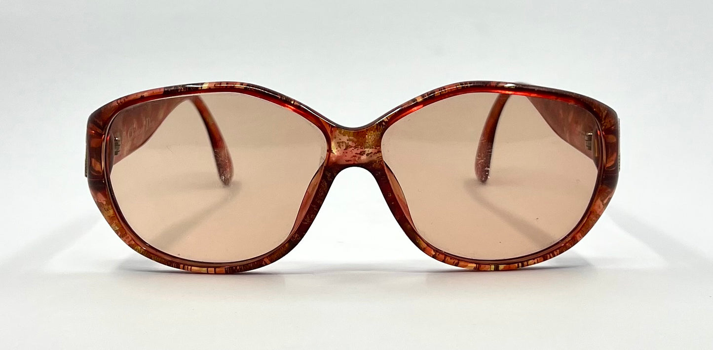 Christian Dior 2497 Optyl Red/Gold Marble- 80s VINTAGE Sunglasses-Germany-62mm