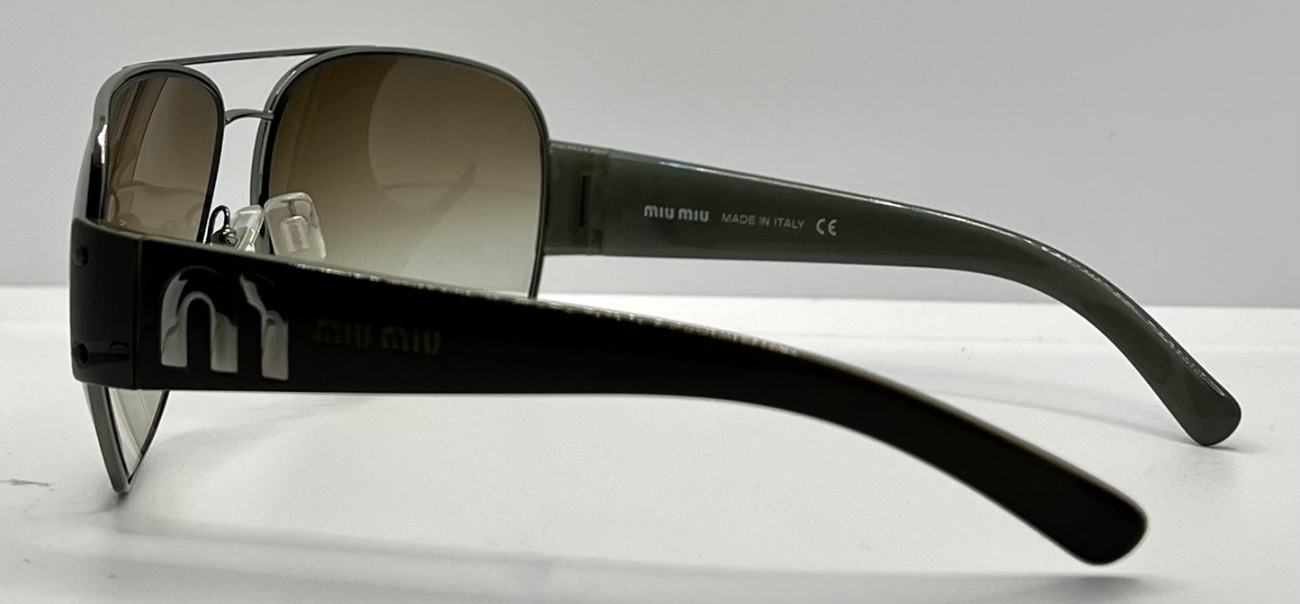 MIU MIU SMU53G 5AV-1X1 Oversized Shield Sunglasses New/Unworn-Full Kit-65mm-Italy