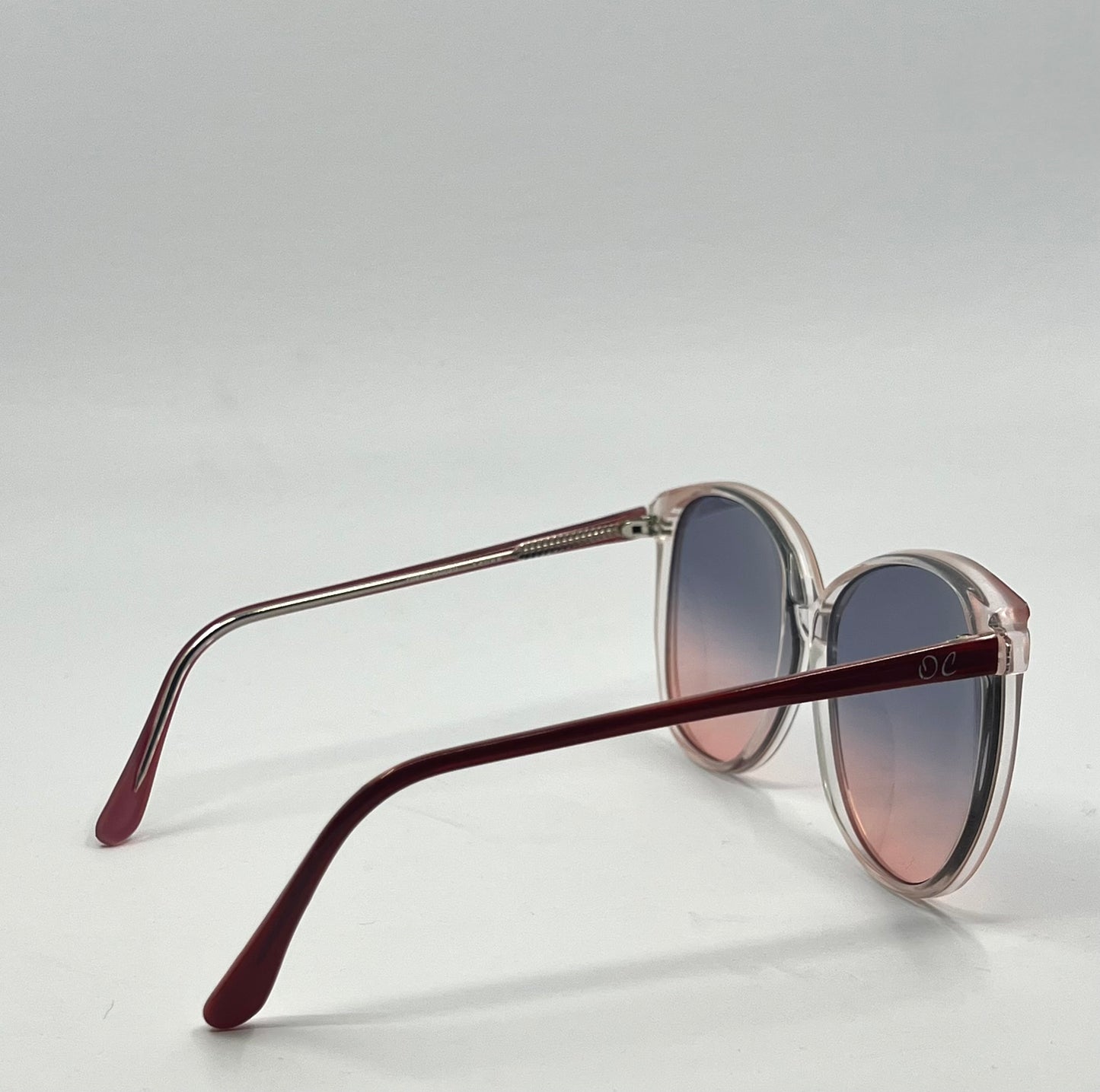 Oleg Cassin 780 Vintage Sunglasses w/New Blue/Rose Gradient Custom Tinted Lenses-Unworn-140mm