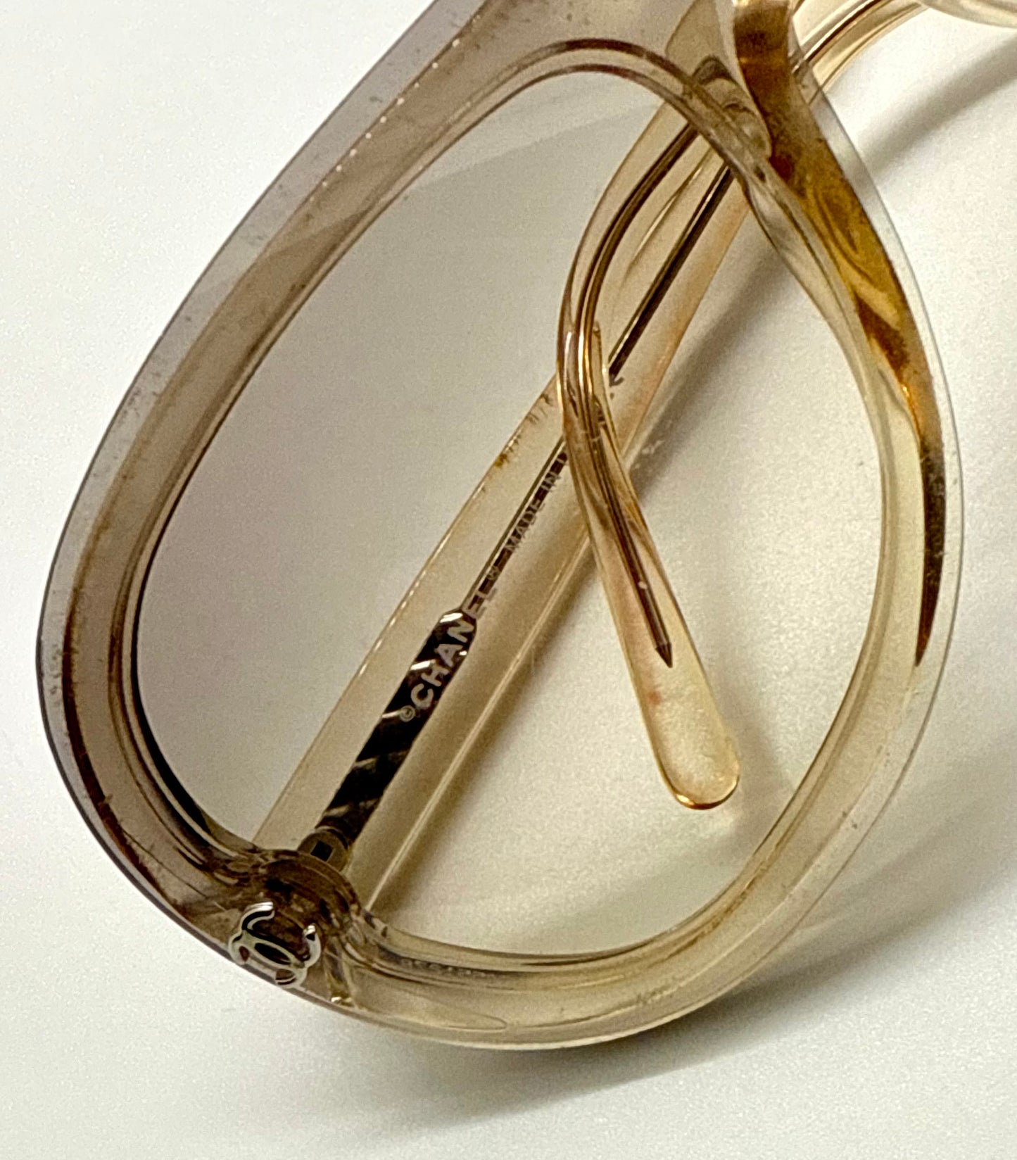 Chanel 5066 c.866/8G Sunglasses – Vintage Y2K Shield Wrap Gradient Brown Italy