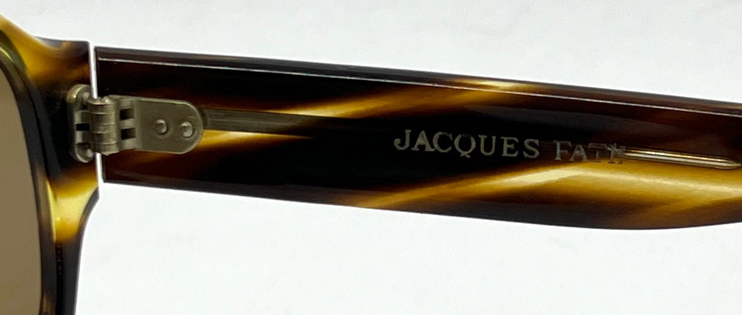 Jacques Fath Vintage Sunglasses Deadstock Made in France Tortoise Brown Unworn