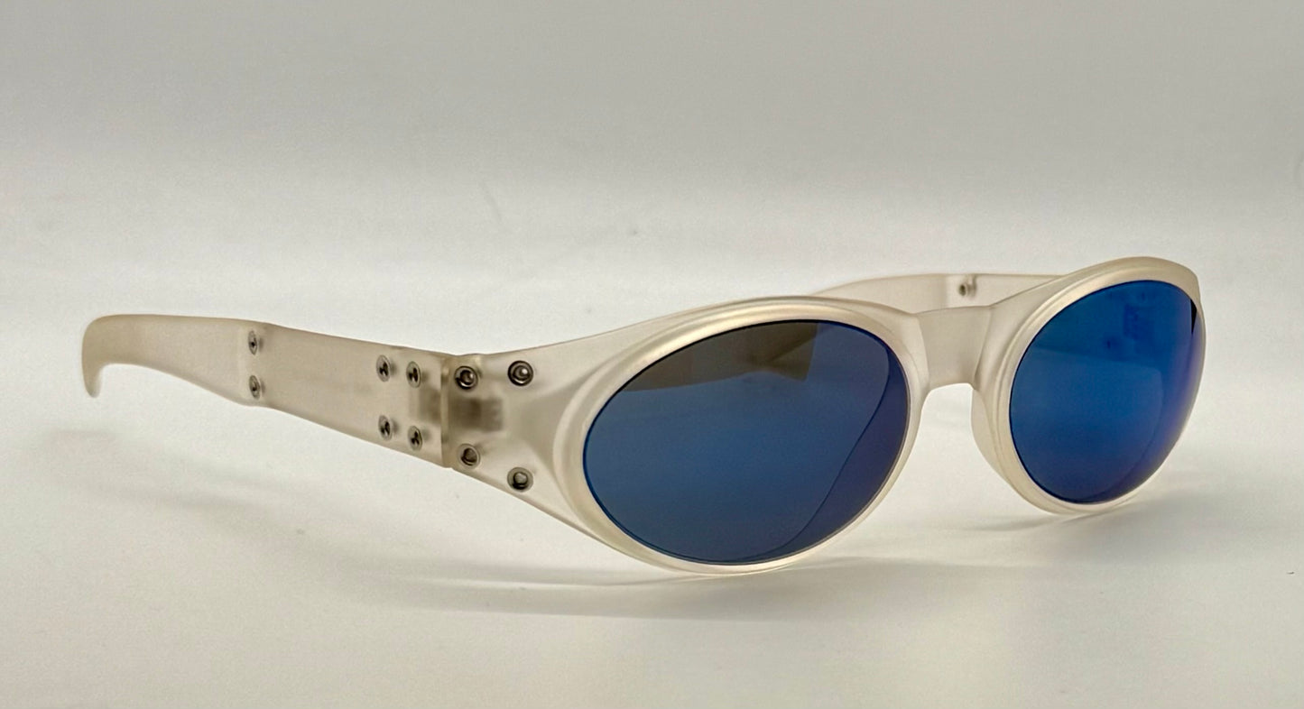 Fila Sf 8504 Col. 881-Frosted Oval Sunglasses-Vintage|Deadstock-France