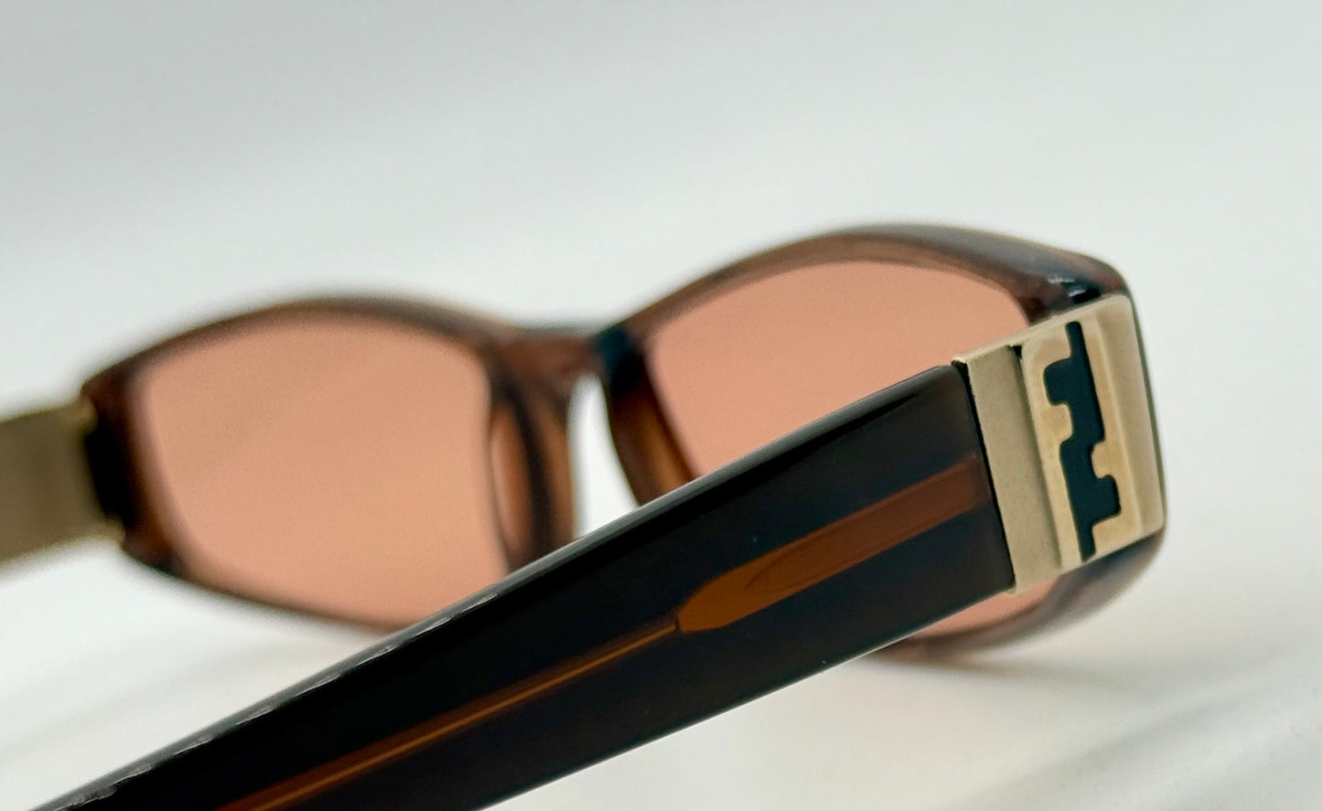 Fendi F645 238 Vintage Sunglasses–FF Monogram Arms-Deadstock/Unworn Italy