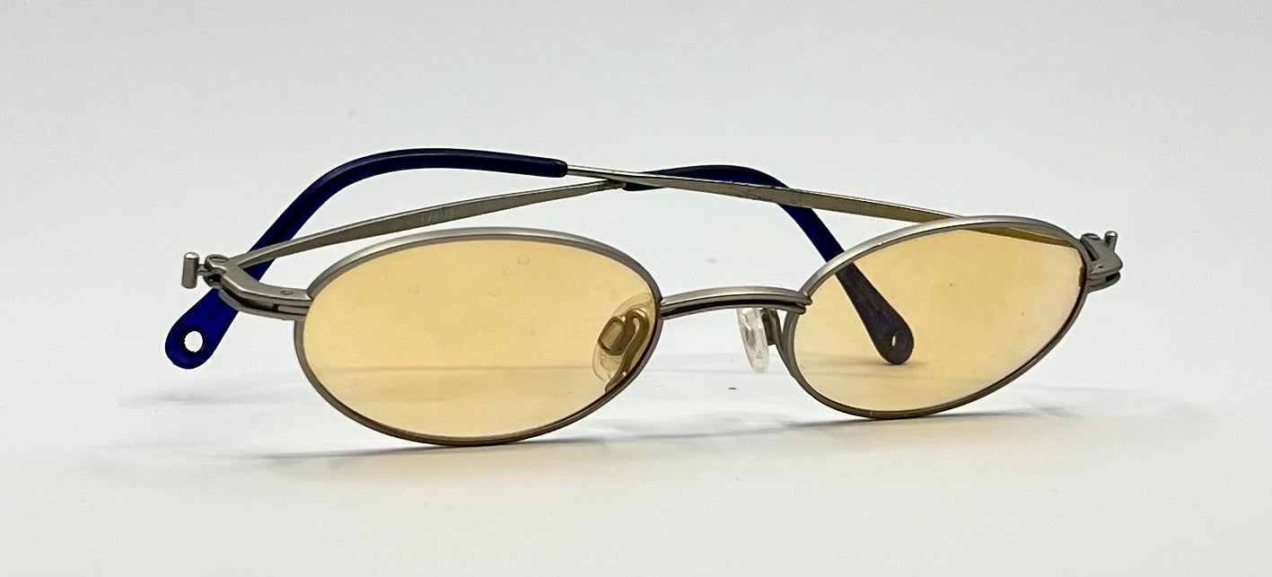 EN.JOY E1715 B135 Vintage Oval Sunglasses w/New Amber Tinted Custom Lenses
