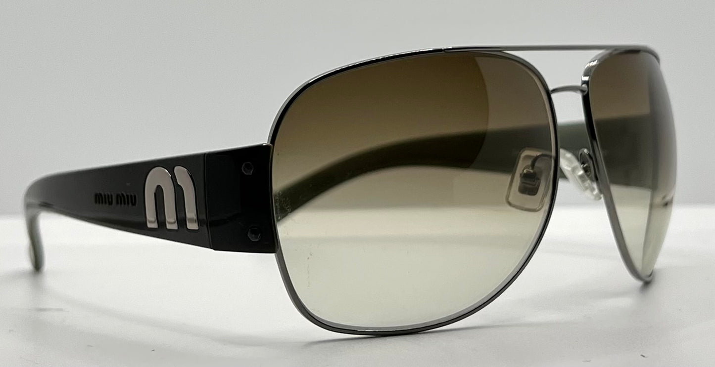MIU MIU SMU53G 5AV-1X1 Oversized Shield Sunglasses New/Unworn-Full Kit-65mm-Italy