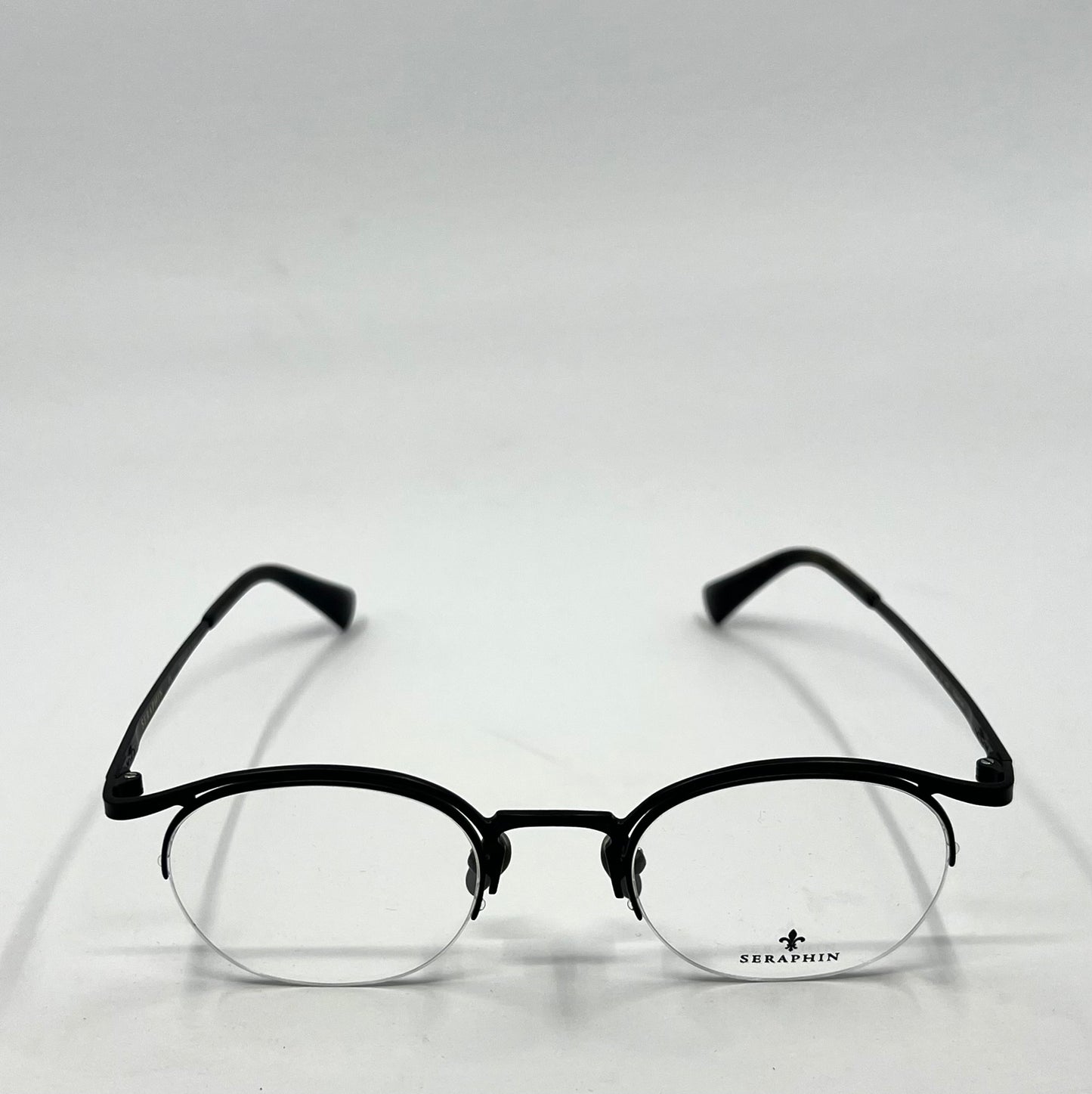 Seraphin Duval 8523 Eyeglasses Titanium Black 47-22-145/Handmade Japan-New