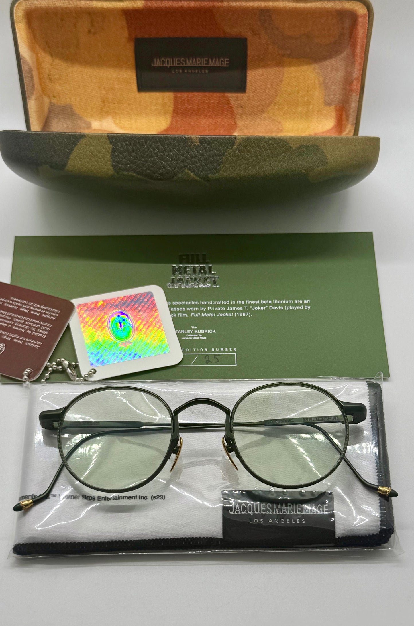 JACQUES MARIE MAGE x Stanley Kubrick “FULL METAL JACKET” in ARMY-Ltd of 25 Pcs.- FULL KIT