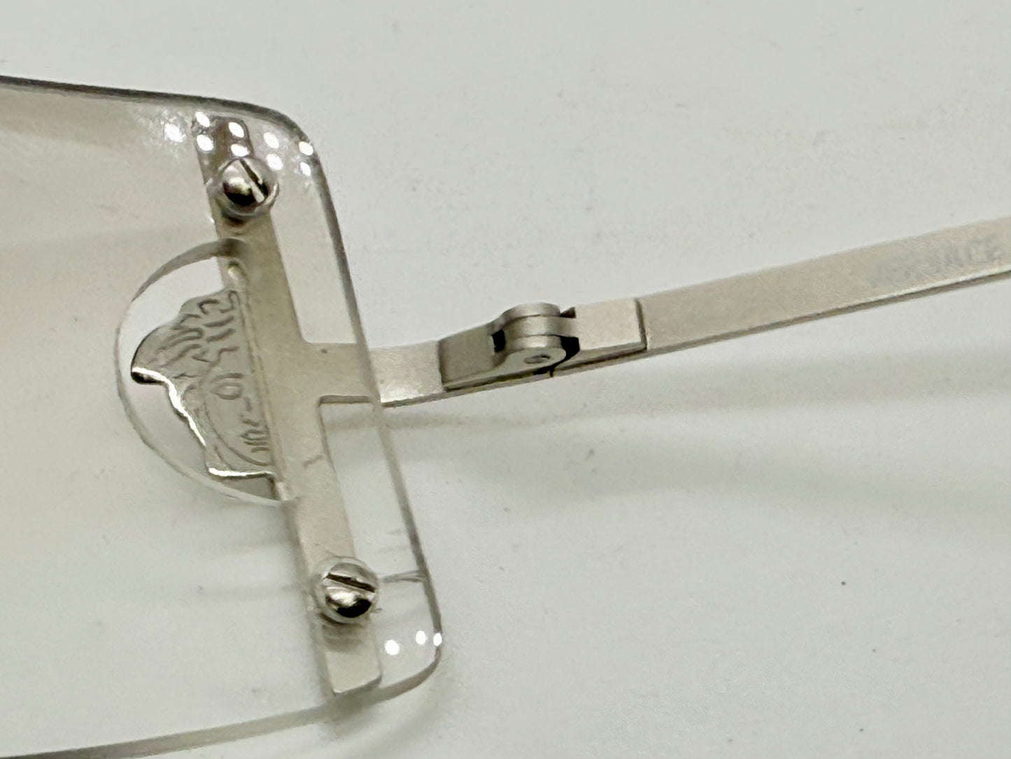 Versace N29/H 030/539 VINTAGE Rimless Shield Sunglasses-Deadstock/Collectible -UNWORN-Italy