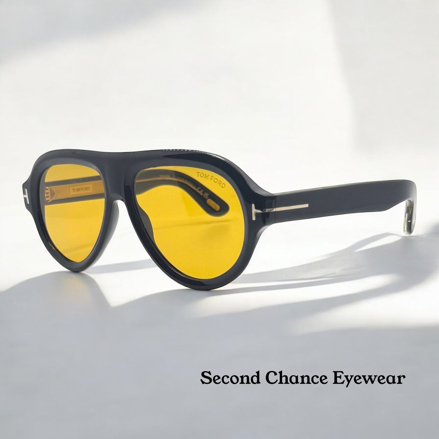Tom Ford TF1225 01E Icon Collection Sunglasses-Zeiss Yellow Lenses-Brand New Full Kit