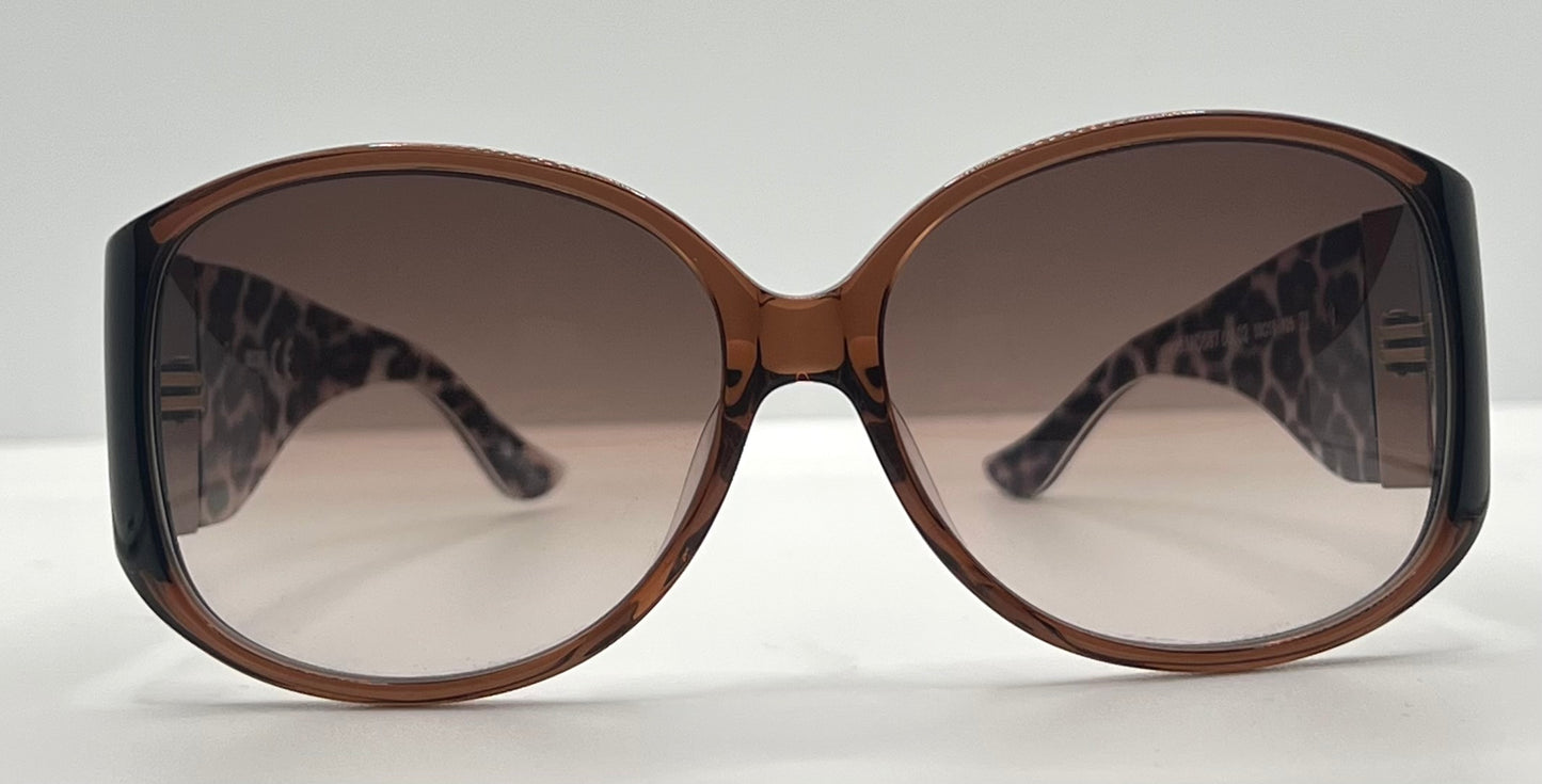 Moschino MO587 02 Y2K Vintage Wrap Sunglasses-Studded Leopard-59mm– Deadstock/Unworn-Full Kit