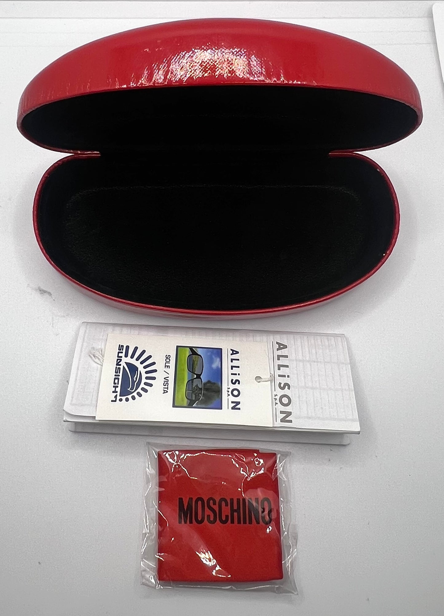 Moschino MO587 02 Y2K Vintage Wrap Sunglasses-Studded Leopard-59mm– Deadstock/Unworn-Full Kit