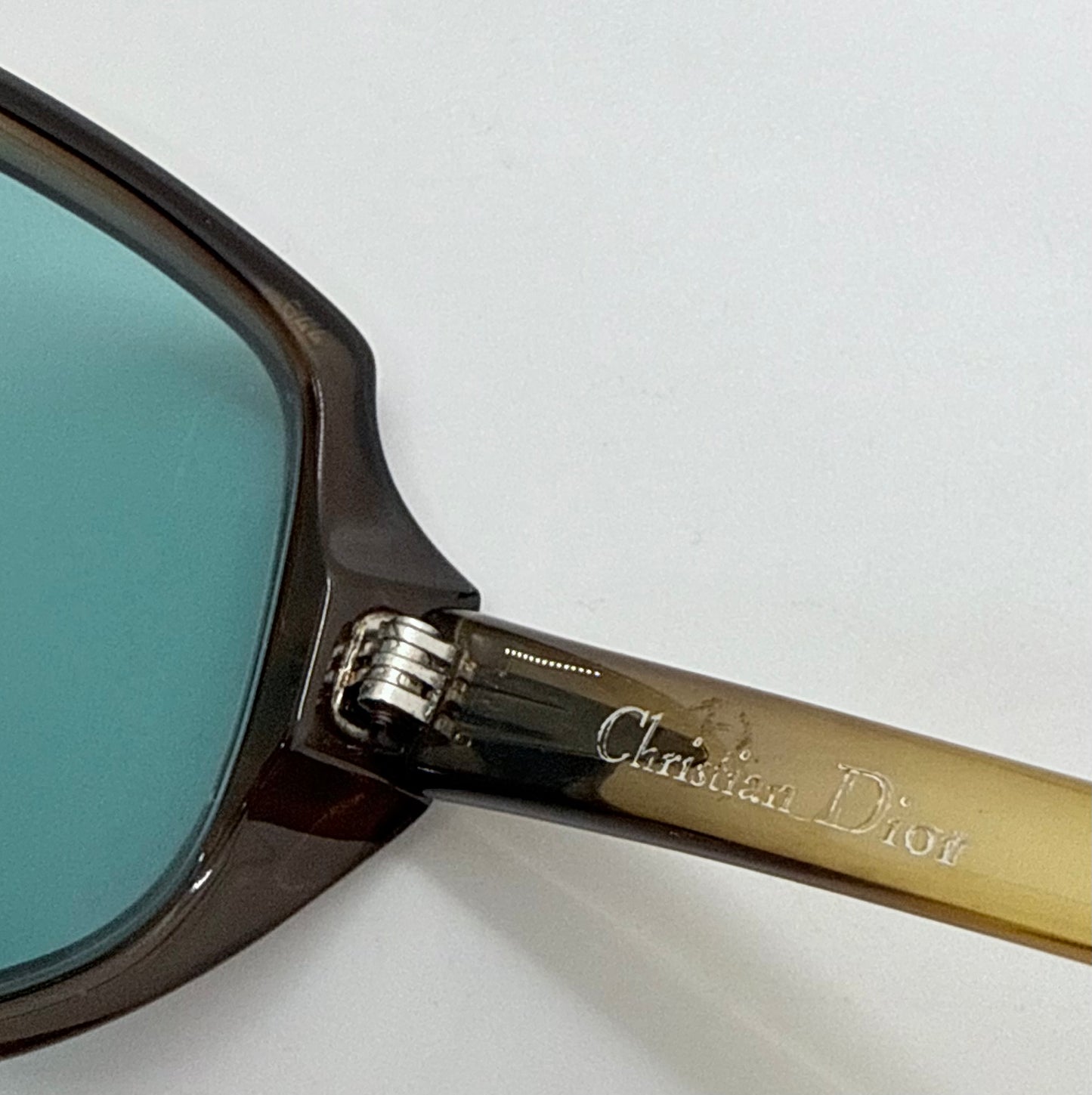 Christian Dior 644 Vintage 1970s Sunglasses w/New Aqua Solid Custom Lenses-NOS