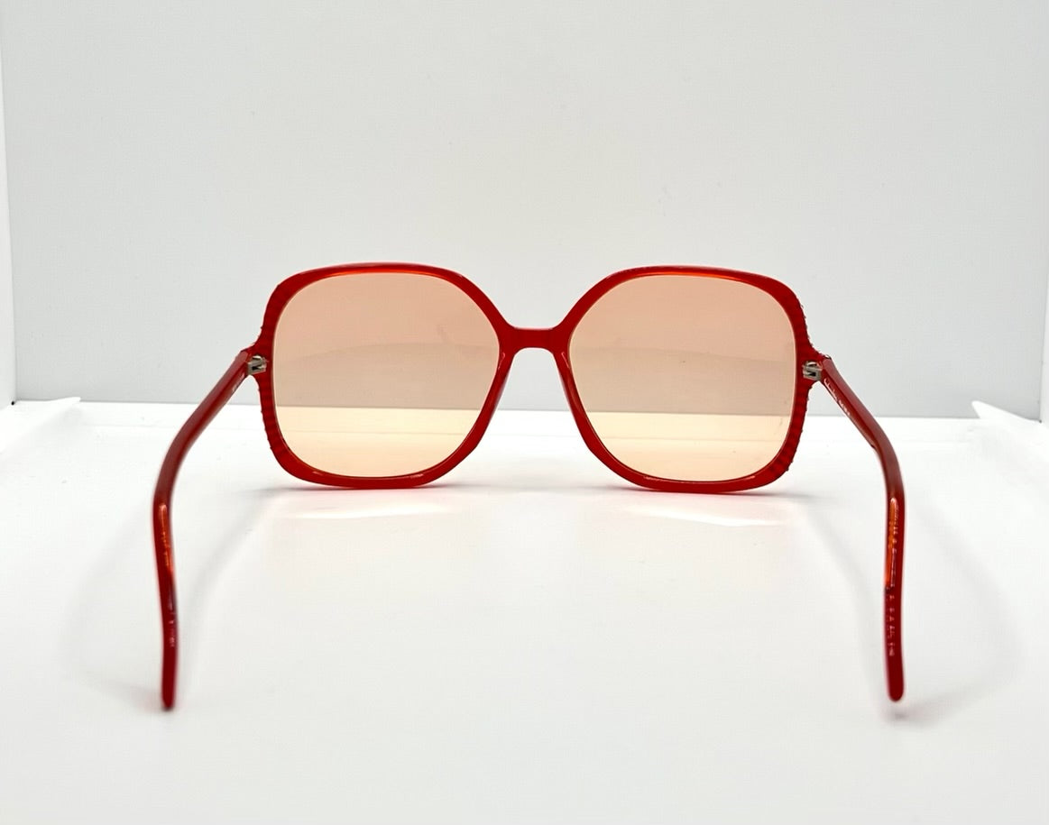 Anglo American Eyewear MOD. 11560X 20 – Red Oversized Sunglasses-Deadstock – All Original – Made in England