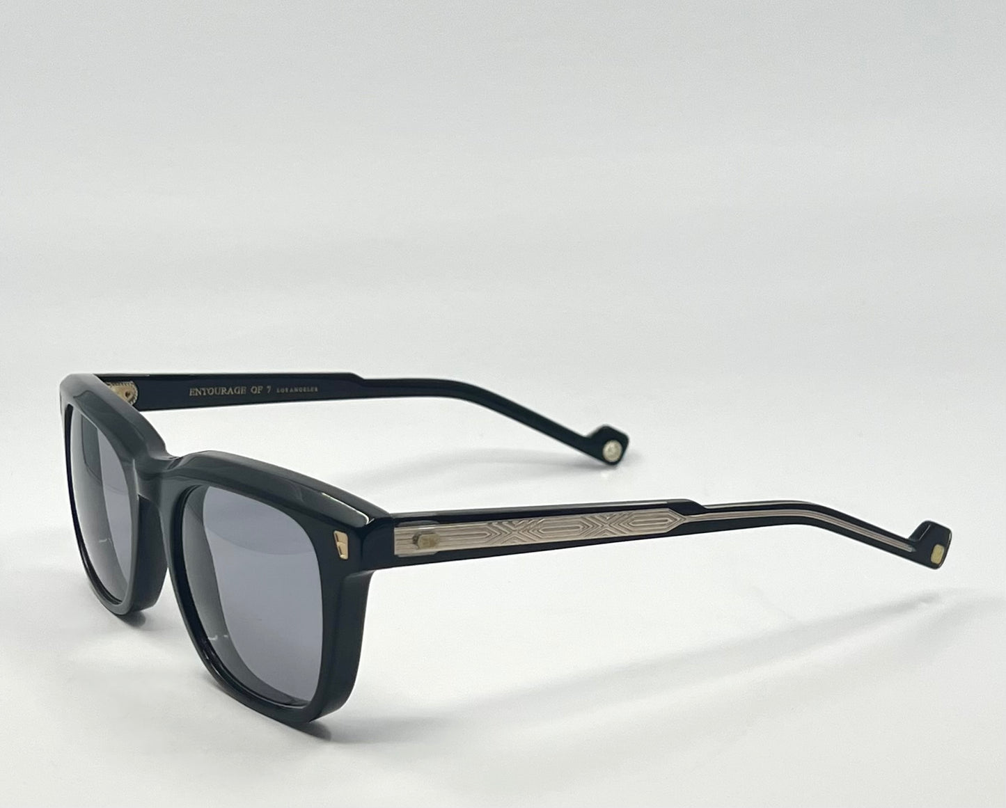 Entourage of 7 “Evander” Sunglasses w/New Solid Blue Custom Tinted Lenses-New/Unworn-Full Kit-Japan