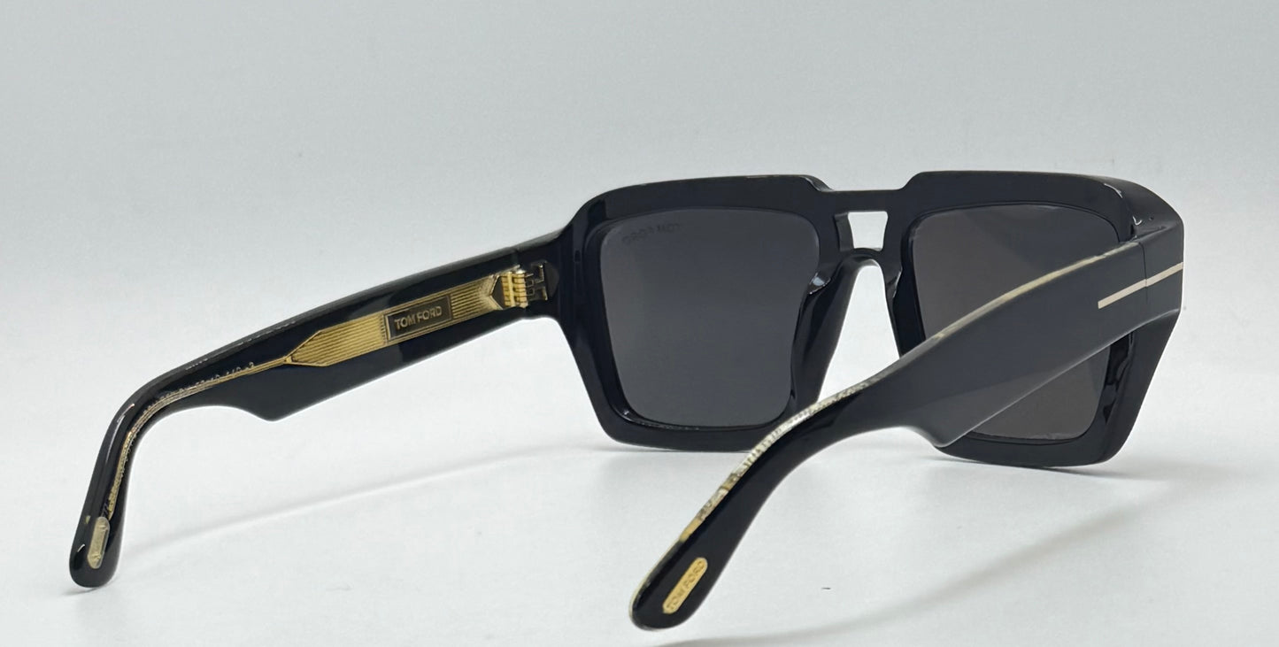 Tom Ford TF1202 01A ICON Sunglasses-Zeiss Lenses – Full Kit-56mm-New/Unworn