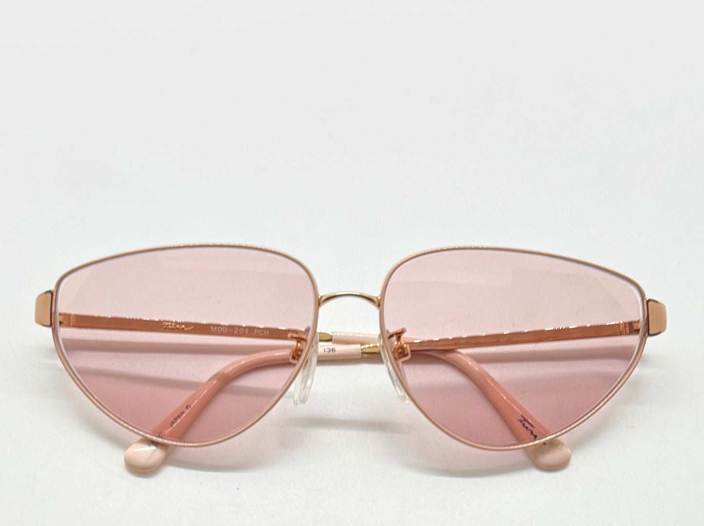 Tura MOD-204 PCH Vintage Sunglasses w/New Solid Pink Custom Lenses-Japan