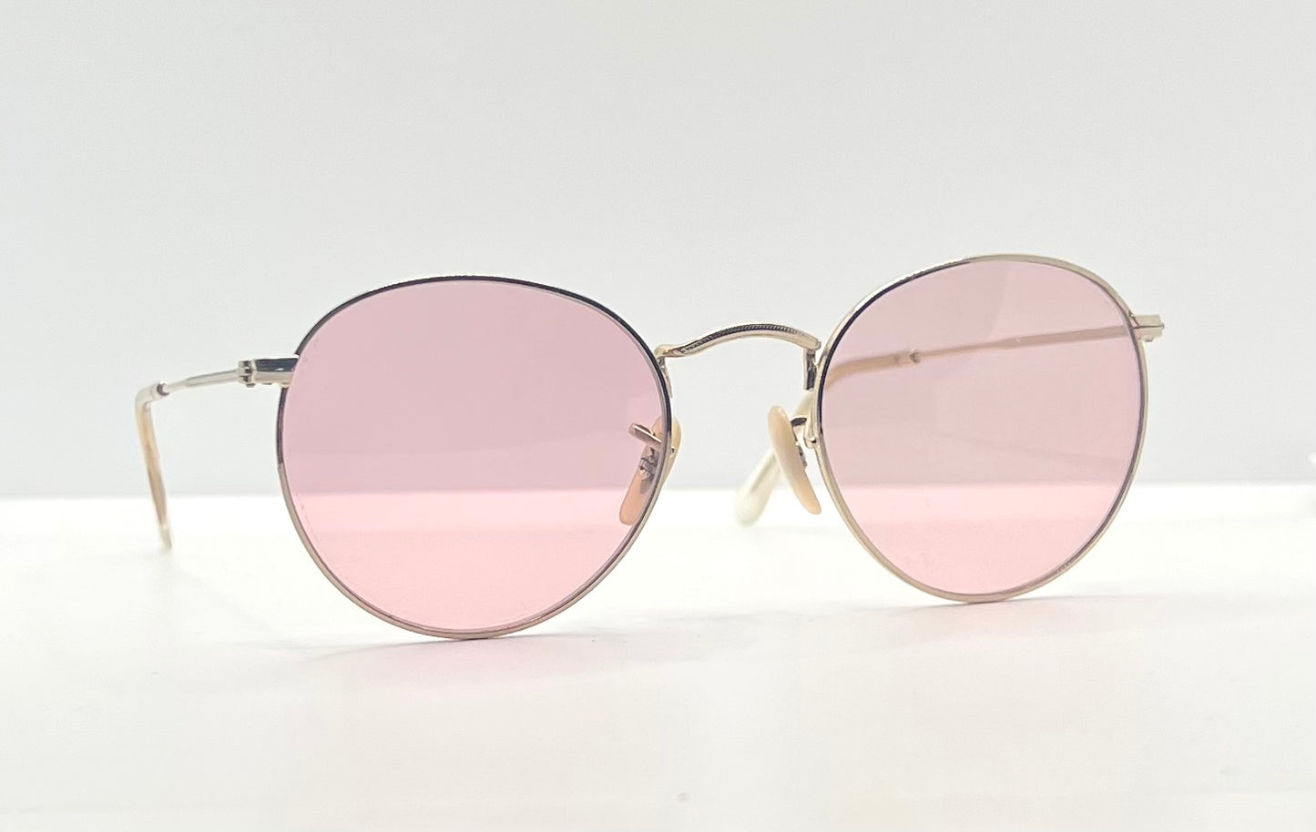 Deadstock Ray-Ban RB3447 Gold – Pink Champagne Tint Custom Lenses