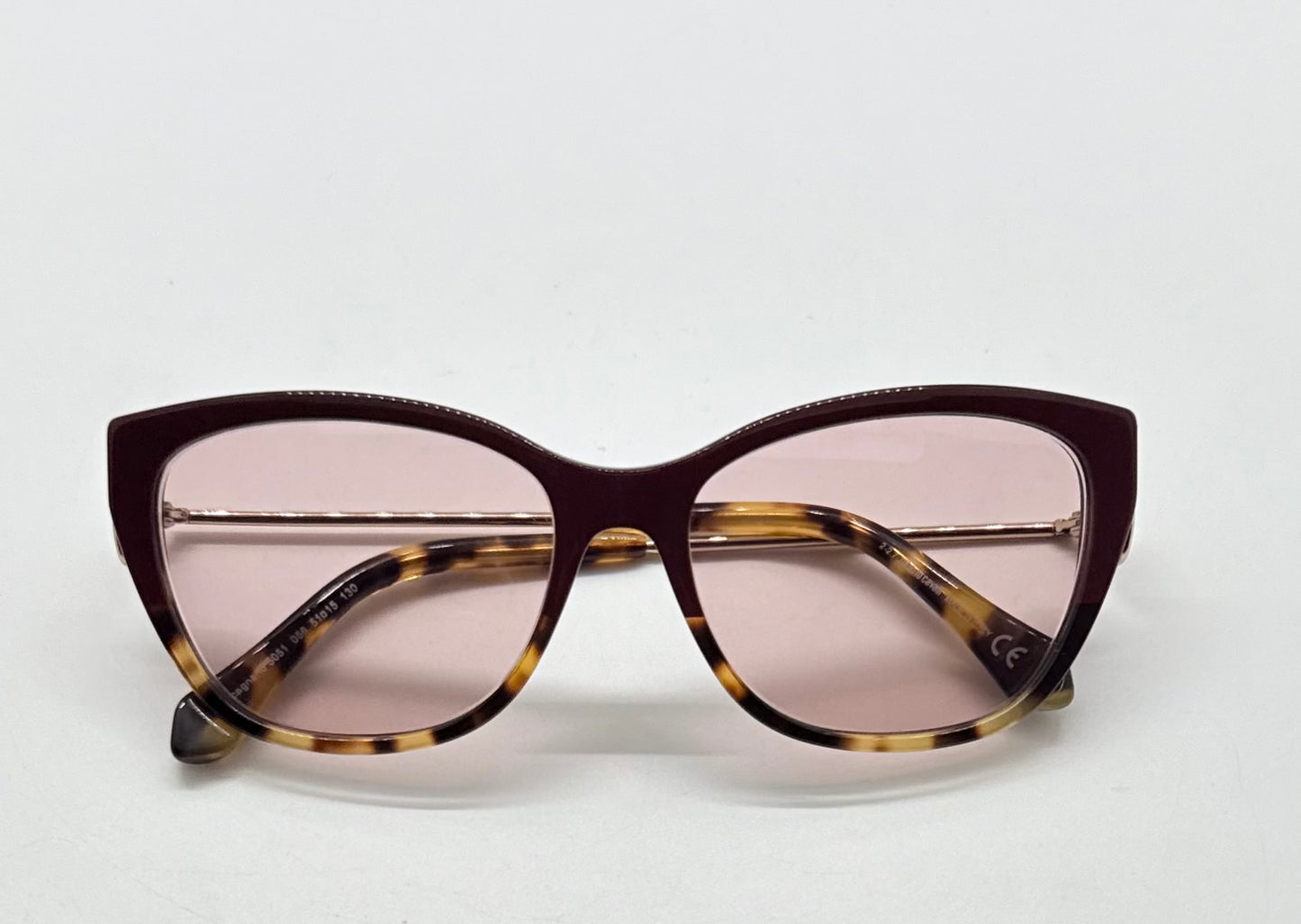 Roberto Cavalli Focanapo 5051 Vintage Cat Eye Sunglasses w/New Soft Pink Custom Lenses-Italy 51mm