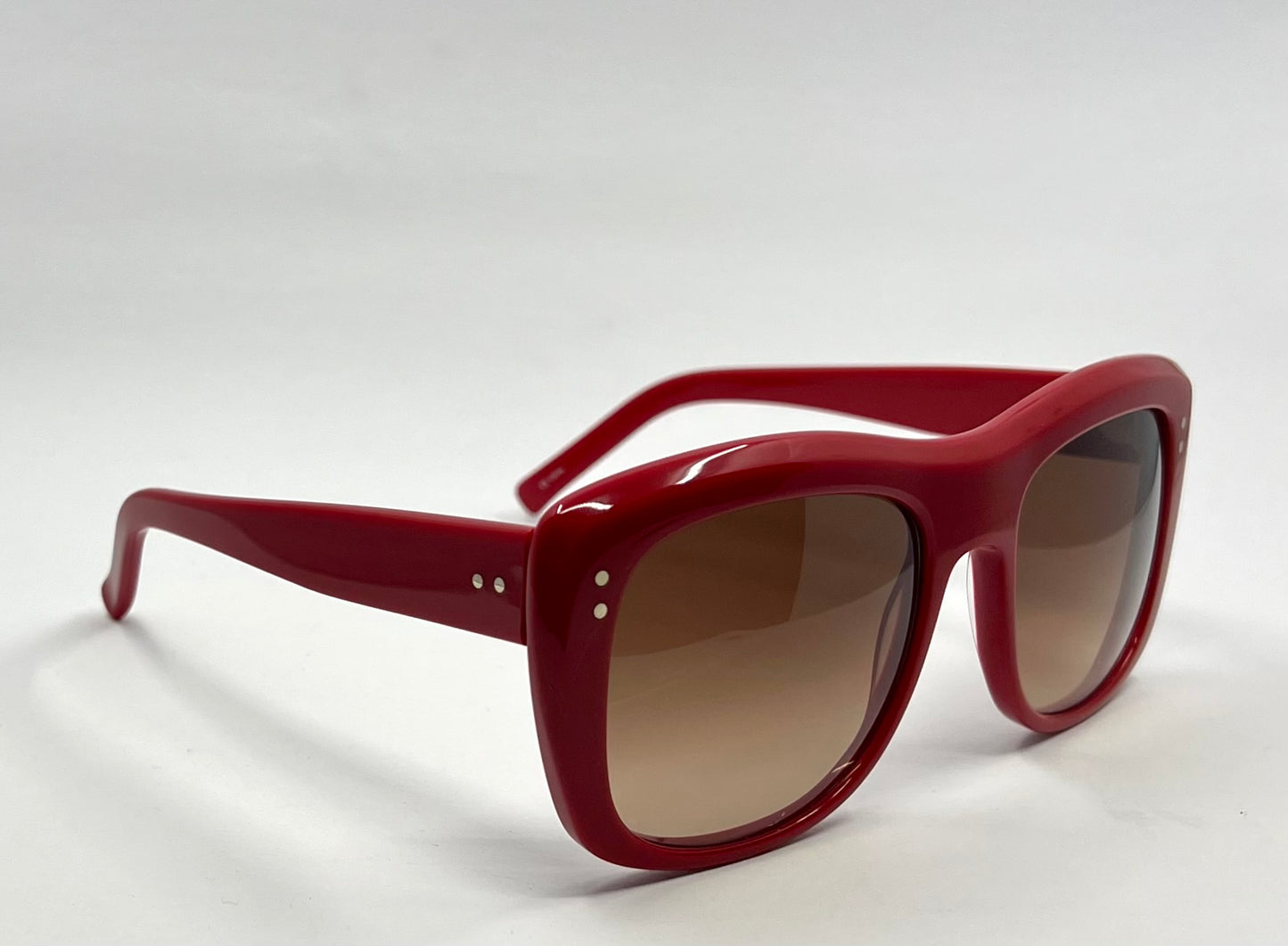 Guise By Benjamin Eyewear Stein Sunglasses – Glossy Red Acetate-Nos|Unworn