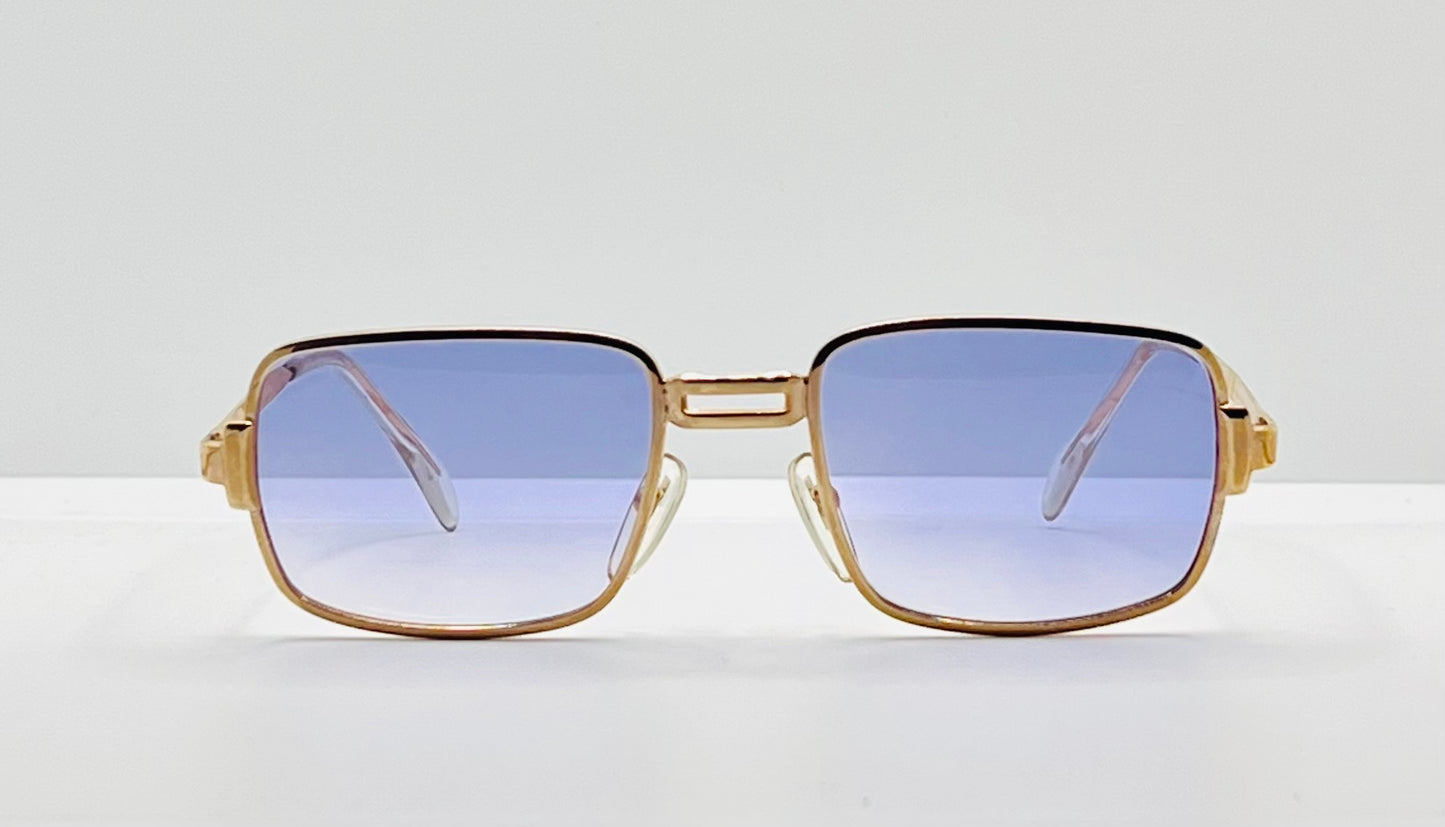 Meritad MOD.391T-Vintage Gold Frame w/New, Custom Aquaviolet Gradient Lenses-Deadstock-Germany