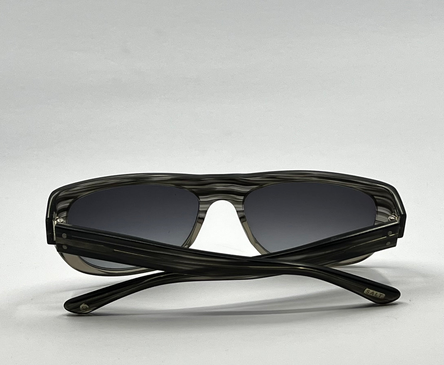 SALT. Polarized Sunglasses- Striated Grey Acetate-Japan-Unworn/Deadstock