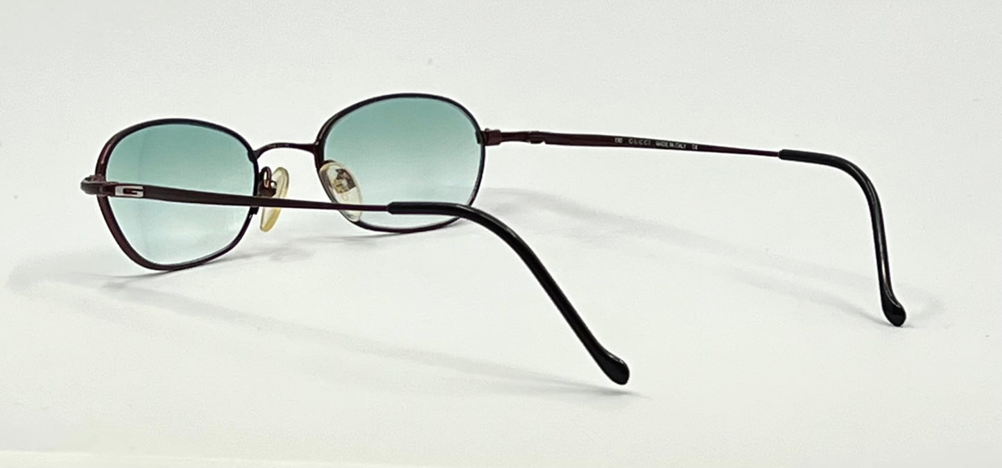 Gucci GG2647 7XG Y2K Vintage Sunglasses-New Custom Aqua Gradient Tinted Custom Lenses