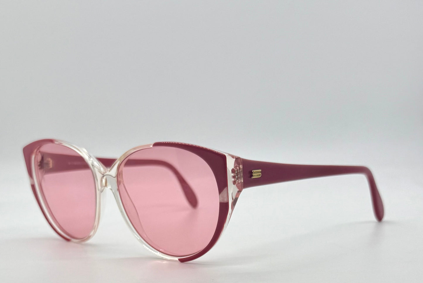 Silhouette M1149/20 C2740 Vintage Cat Eye Sunglasses w/New Pink Custom Lenses-58mm-Austria