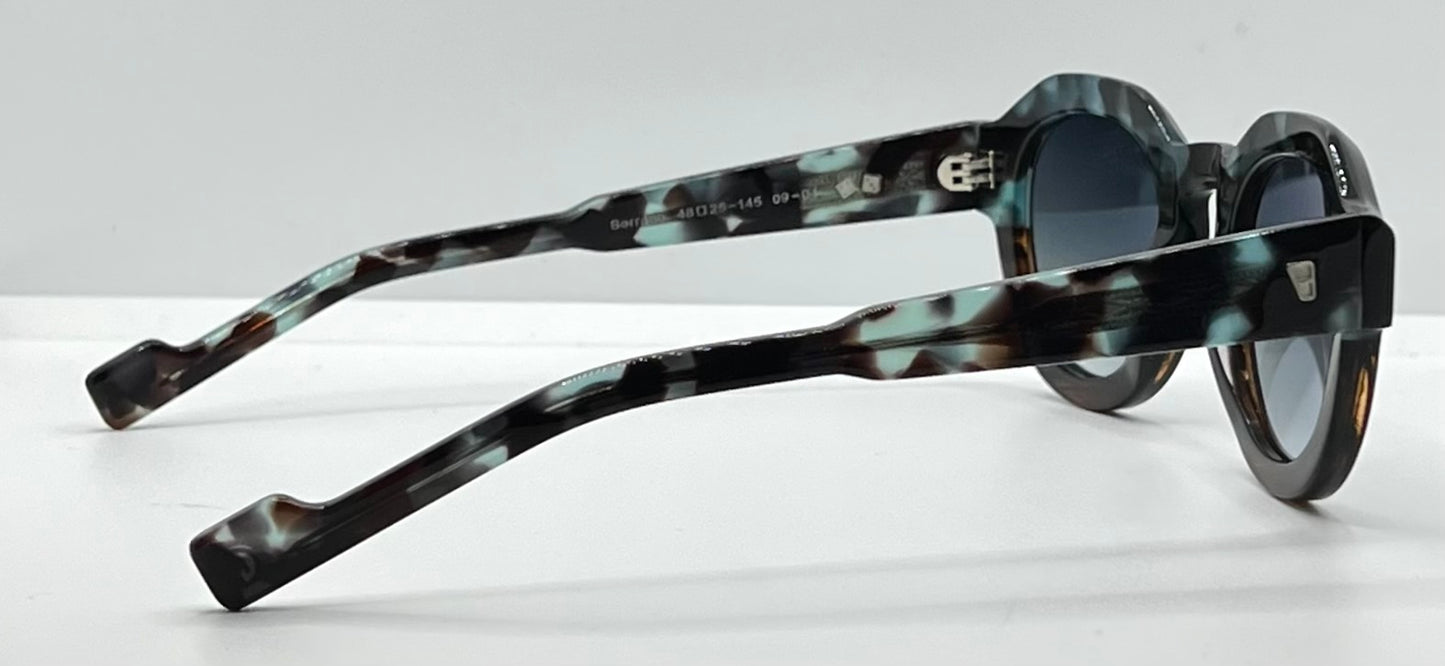 Entourage of 7 “Serrano” 09-04 Sunglasses-Blue Granite/Tortoise-Handmade in Japan-New/Unworn-Full Kit