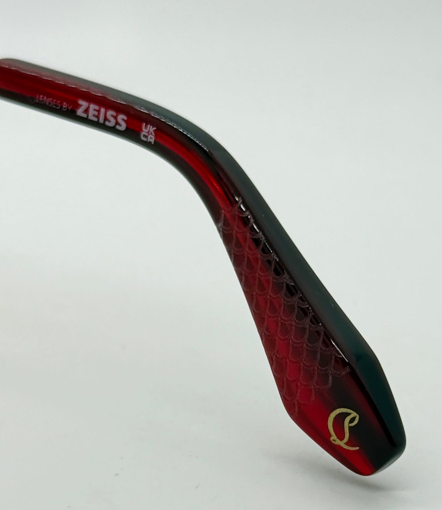 Christian Louboutin Sunglasses-LB0004 68F Red/Gold-61mm-Zeiss Lenses-New/Unworn-Italy