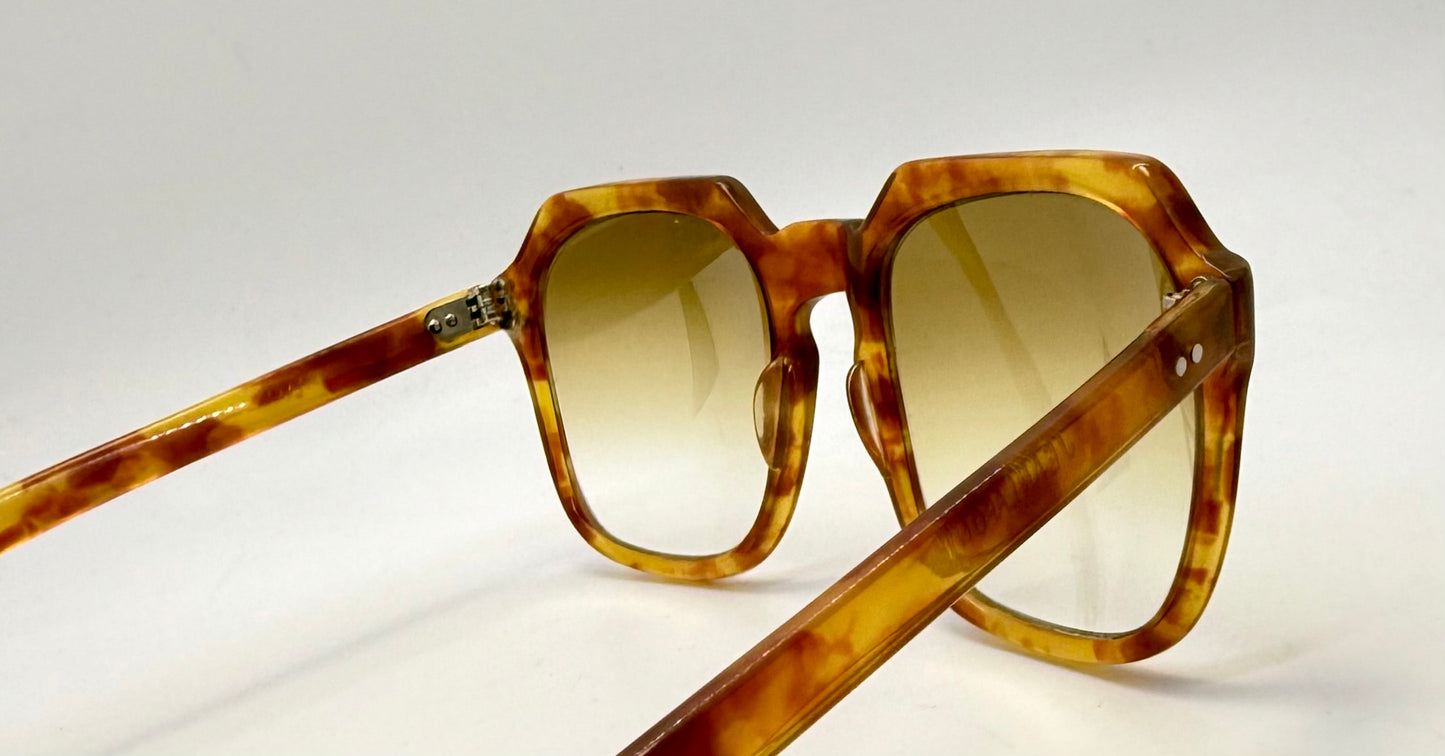 Jean Lafont YAN Vintage Sunglasses Amber Tortoise w/ Original Glass Lenses