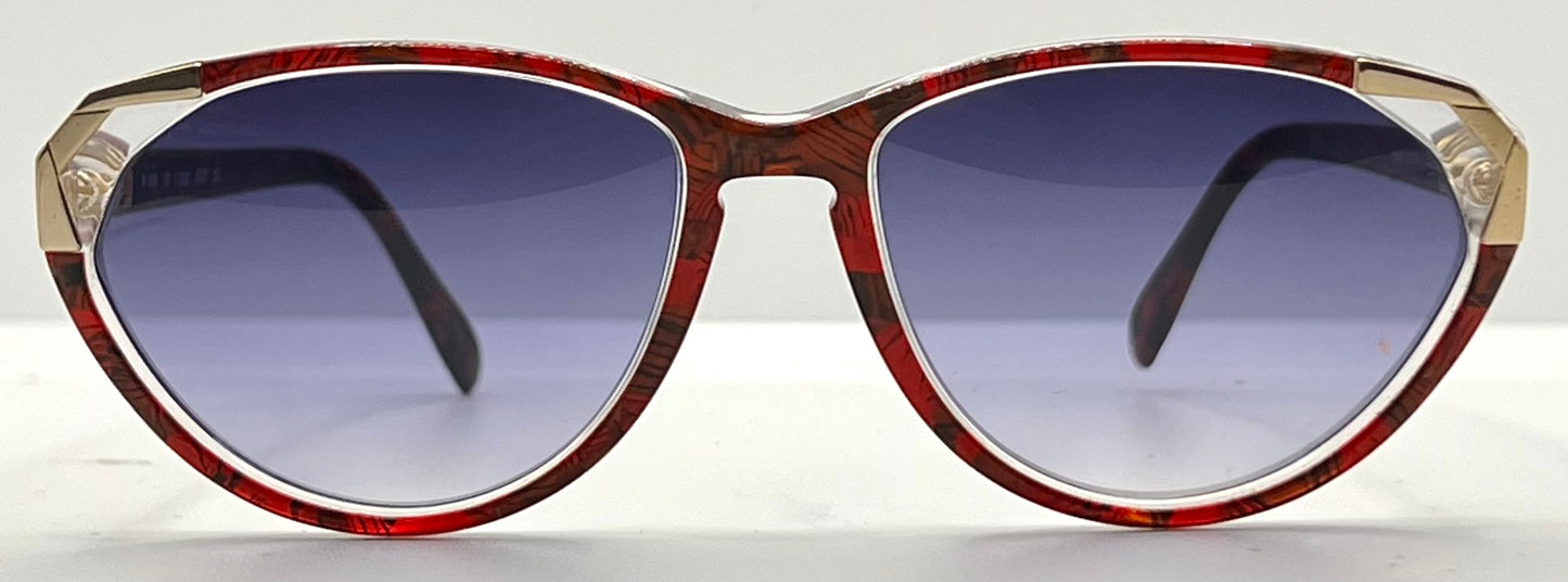 Silhouette M1298 Vintage Cat Eye Sunglasses w/New Custom Gradient Lenses-57mm-Austria/Unworn