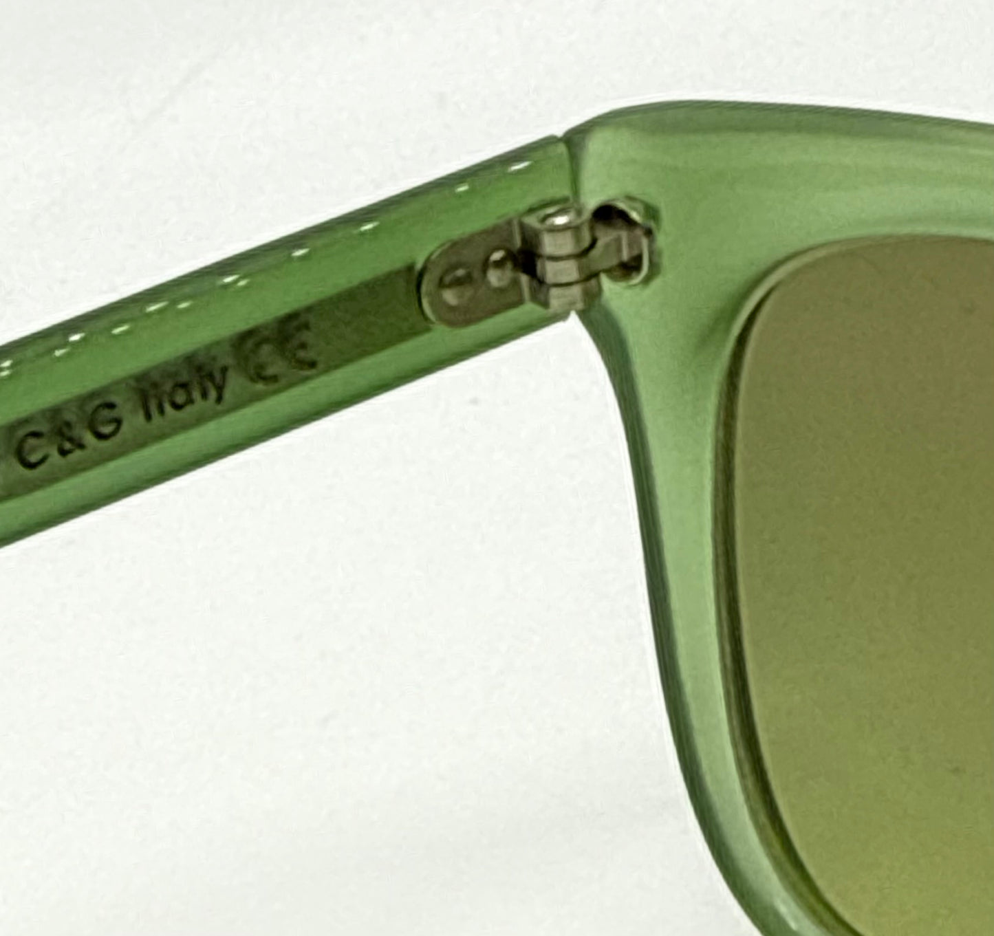 Cutler and Gross M:0974 Green Vintage Sunglasses w/New Olive–Citrus Gradient Custom Lenses-50mm