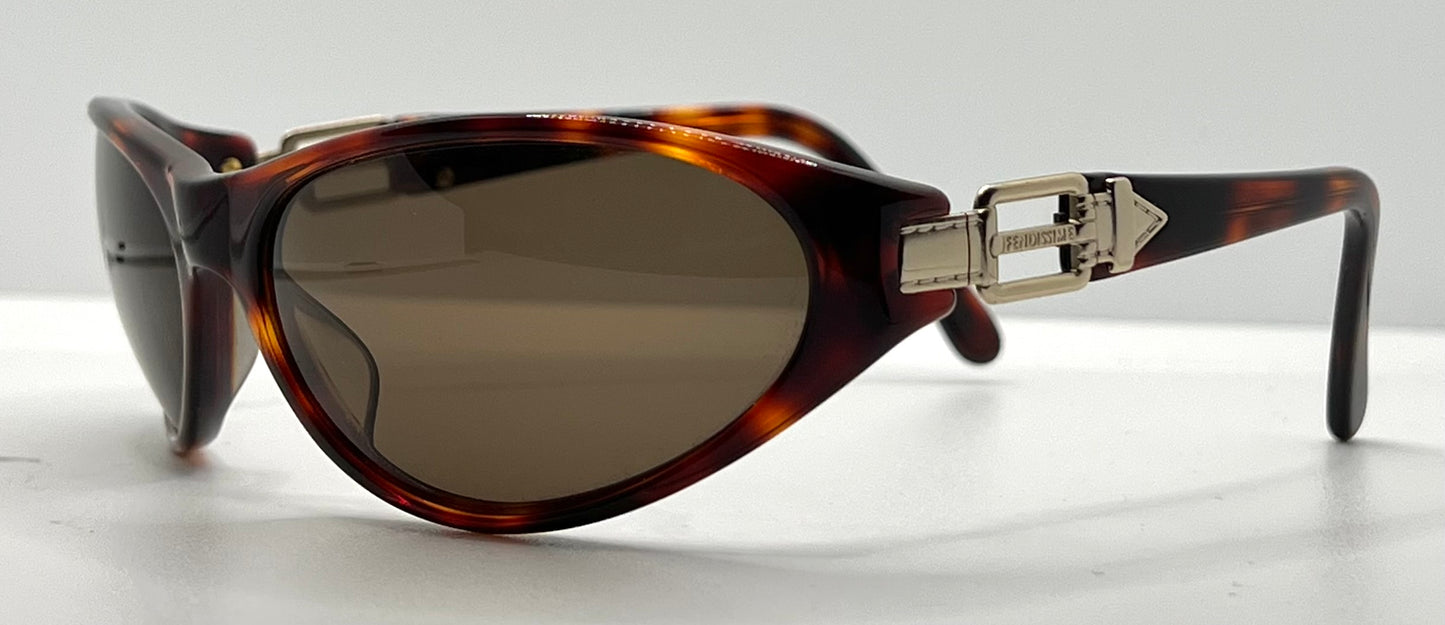 Fendi Fendissime F573 Wraparound Sunglasses-Vintage Deadstock-Unworn-Italy