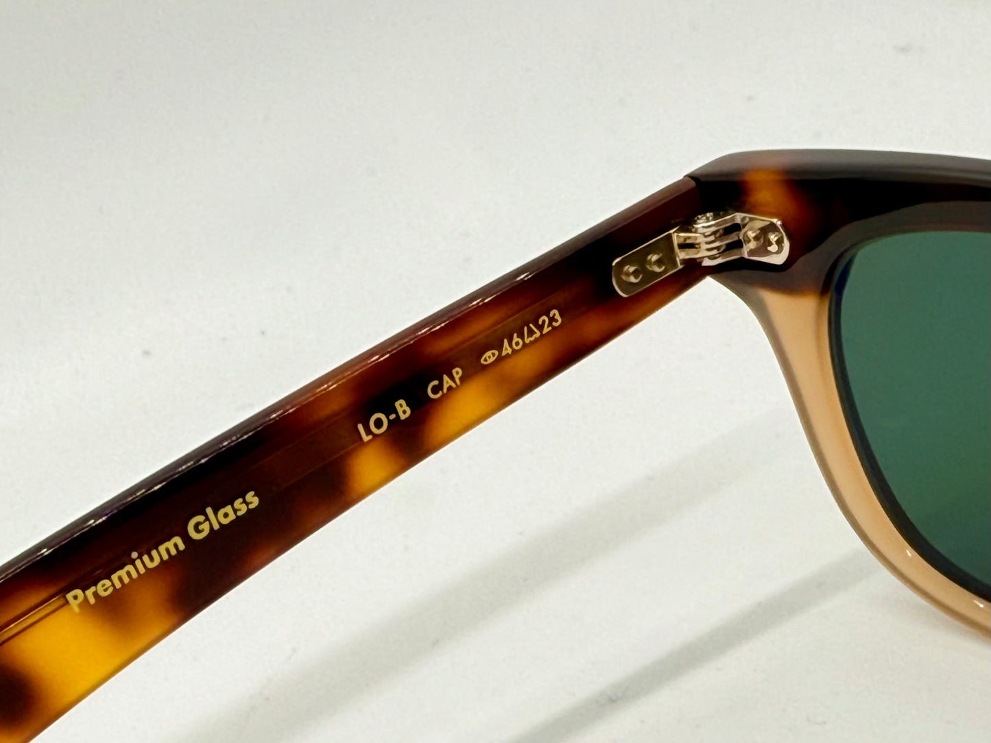 Garrett Leight LO-B Cap Sunglasses 46-23/Premium Glass-Tortoise-New/Unworn-Full Kit