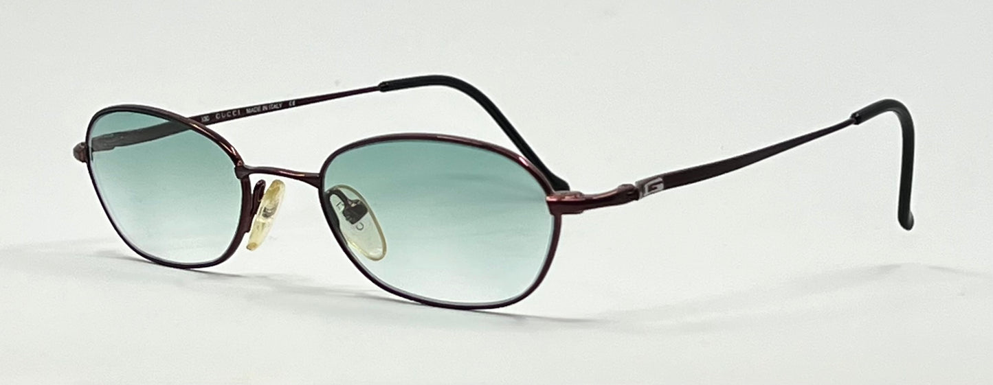 Gucci GG2647 7XG Y2K Vintage Sunglasses-New Custom Aqua Gradient Tinted Custom Lenses